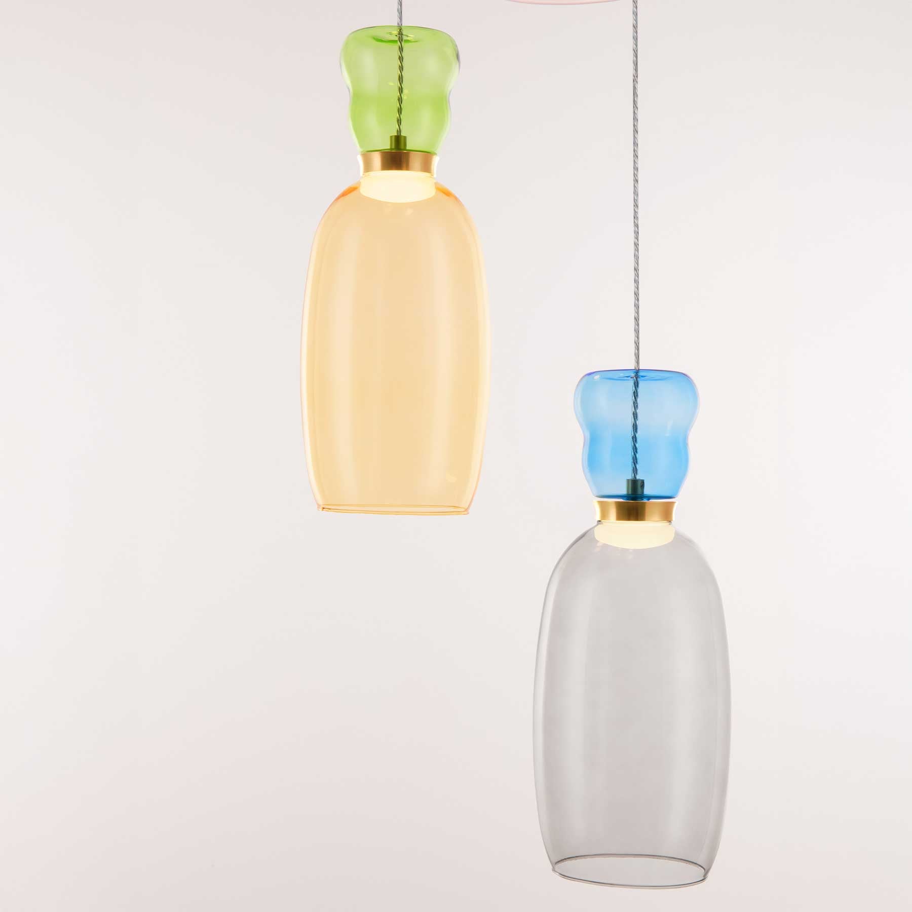 Szklana oprawa wisząca Nova Luce Pluma LED