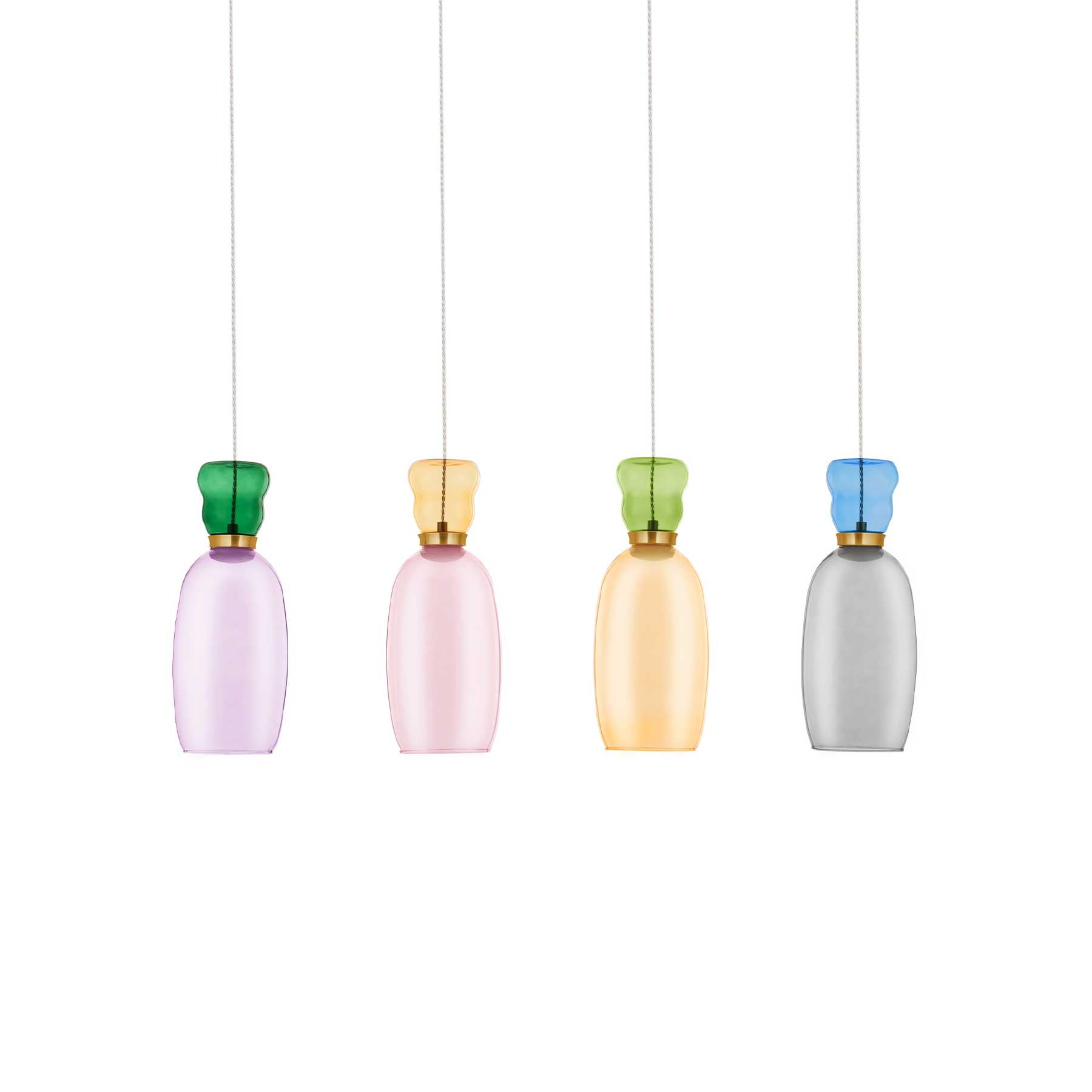 Szklana oprawa wisząca Nova Luce Pluma LED