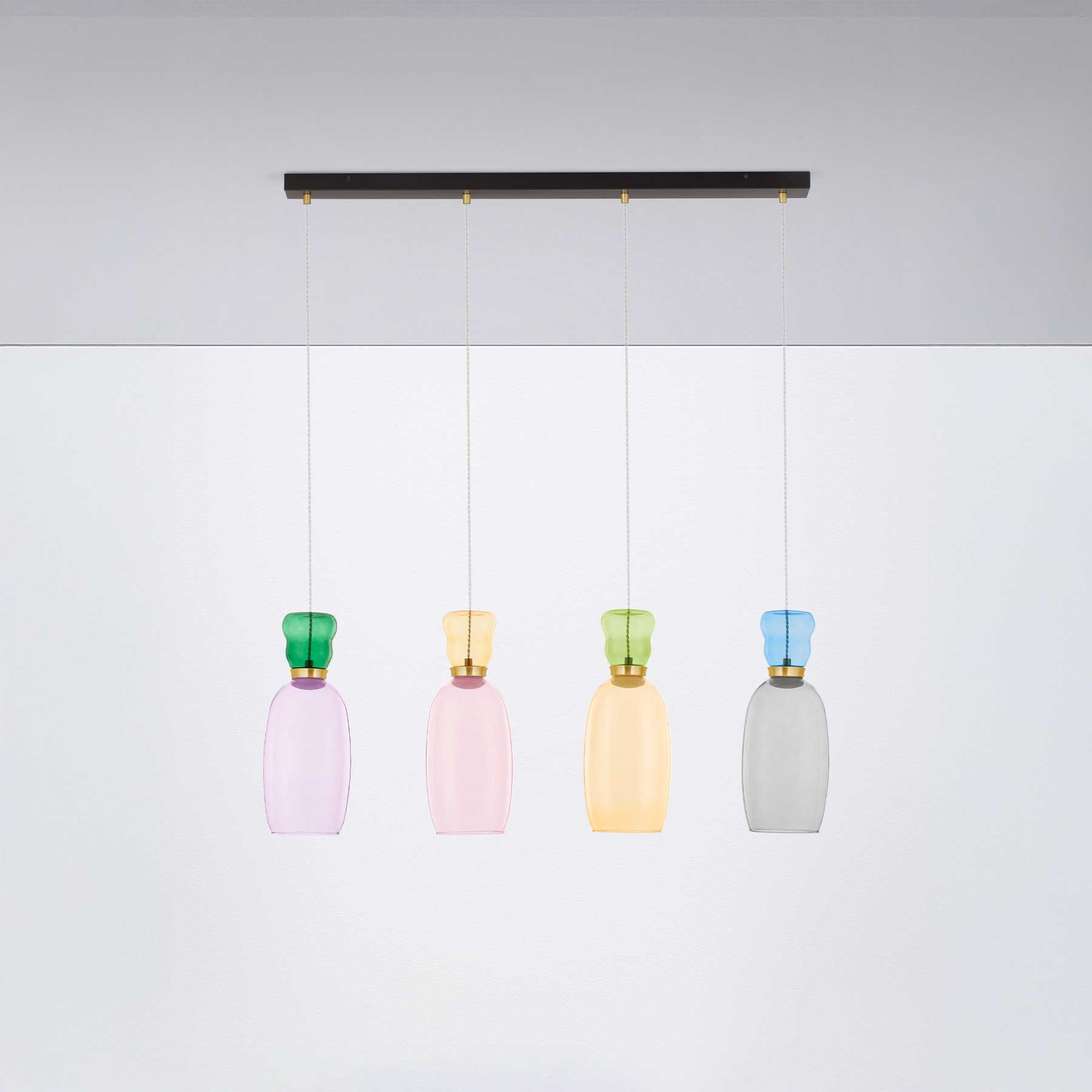 Szklana oprawa wisząca Nova Luce Pluma LED