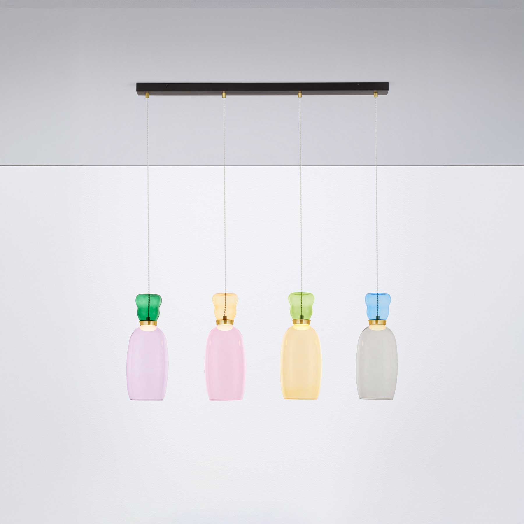 Szklana oprawa wisząca Nova Luce Pluma LED