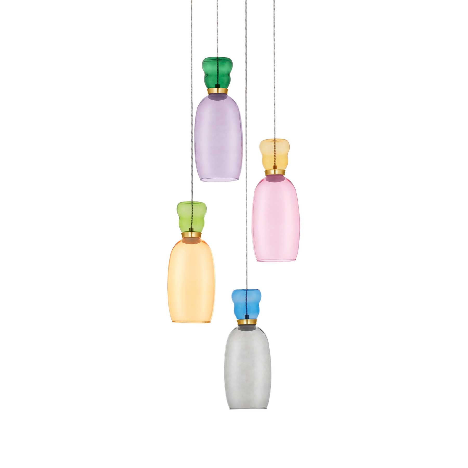 Szklana oprawa wisząca Nova Luce Pluma LED