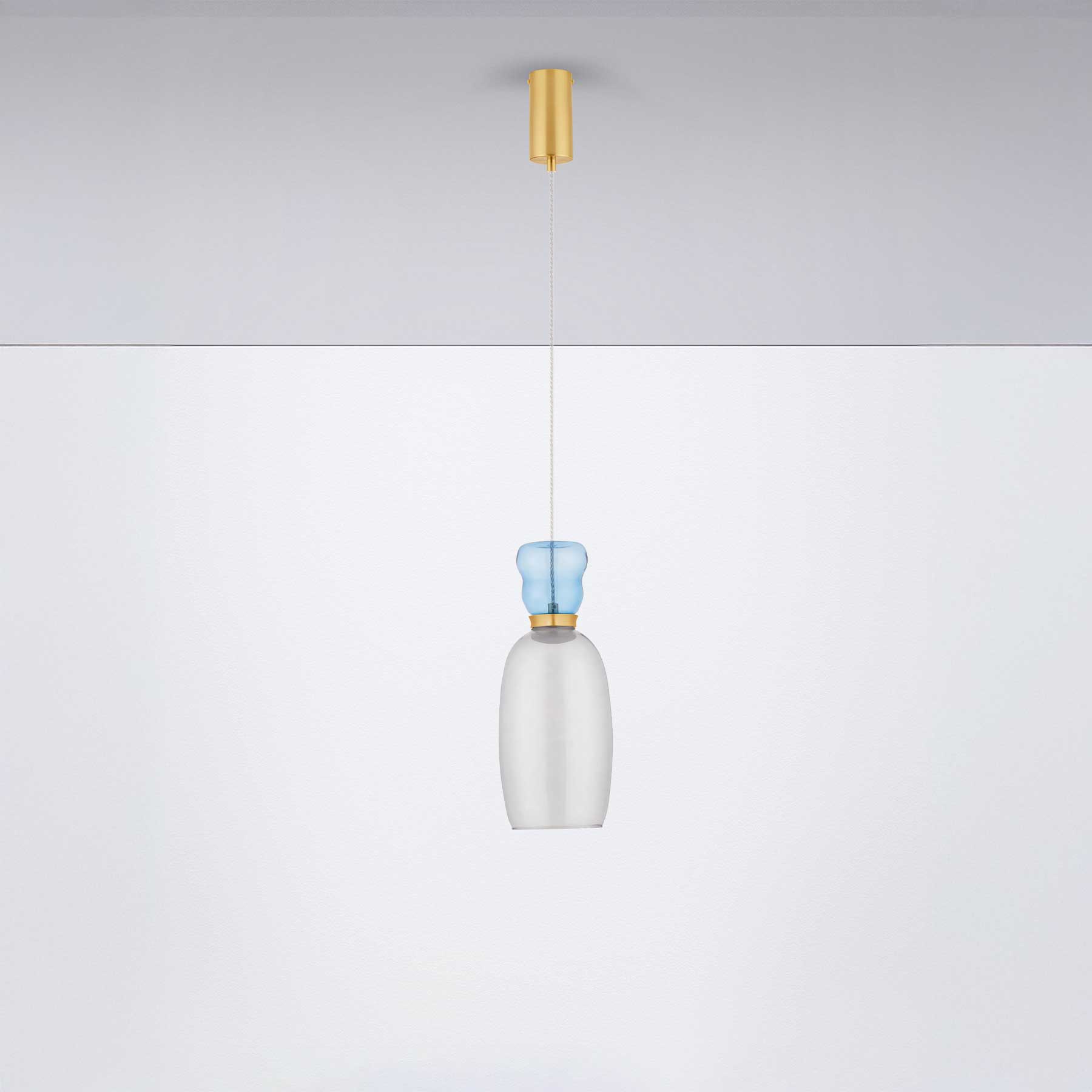 Szklana oprawa wisząca Nova Luce Pluma LED