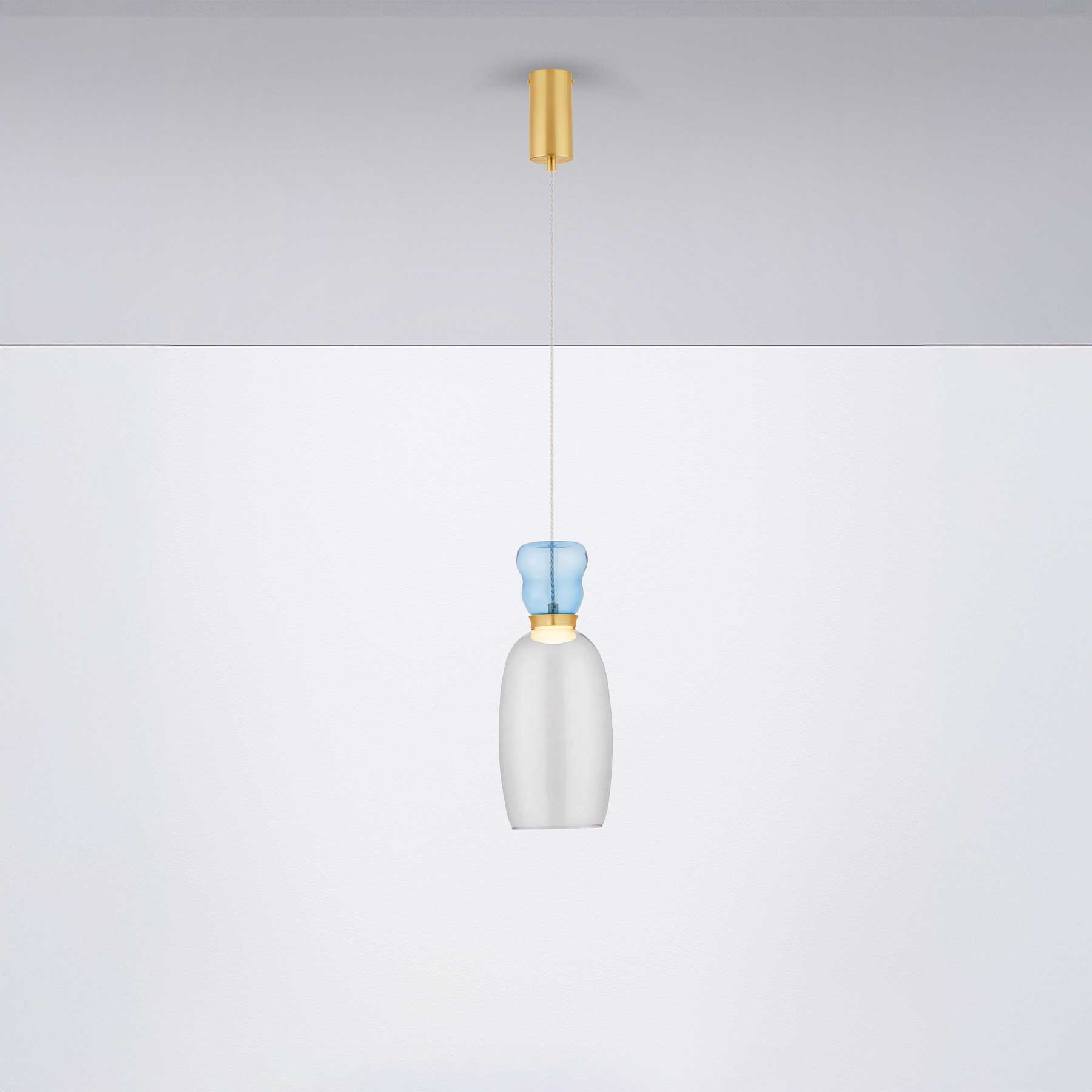 Szklana oprawa wisząca Nova Luce Pluma LED