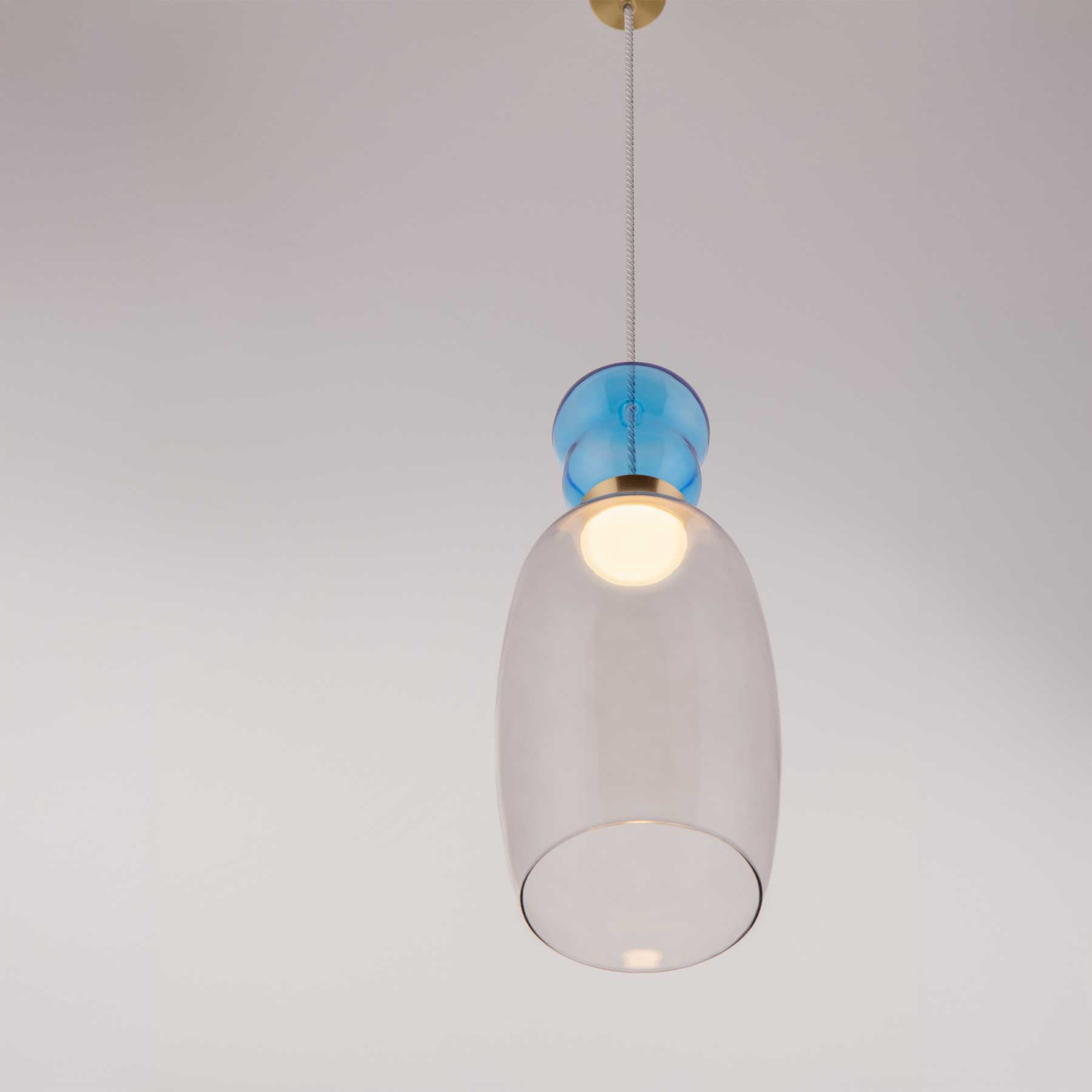 Szklana oprawa wisząca Nova Luce Pluma LED