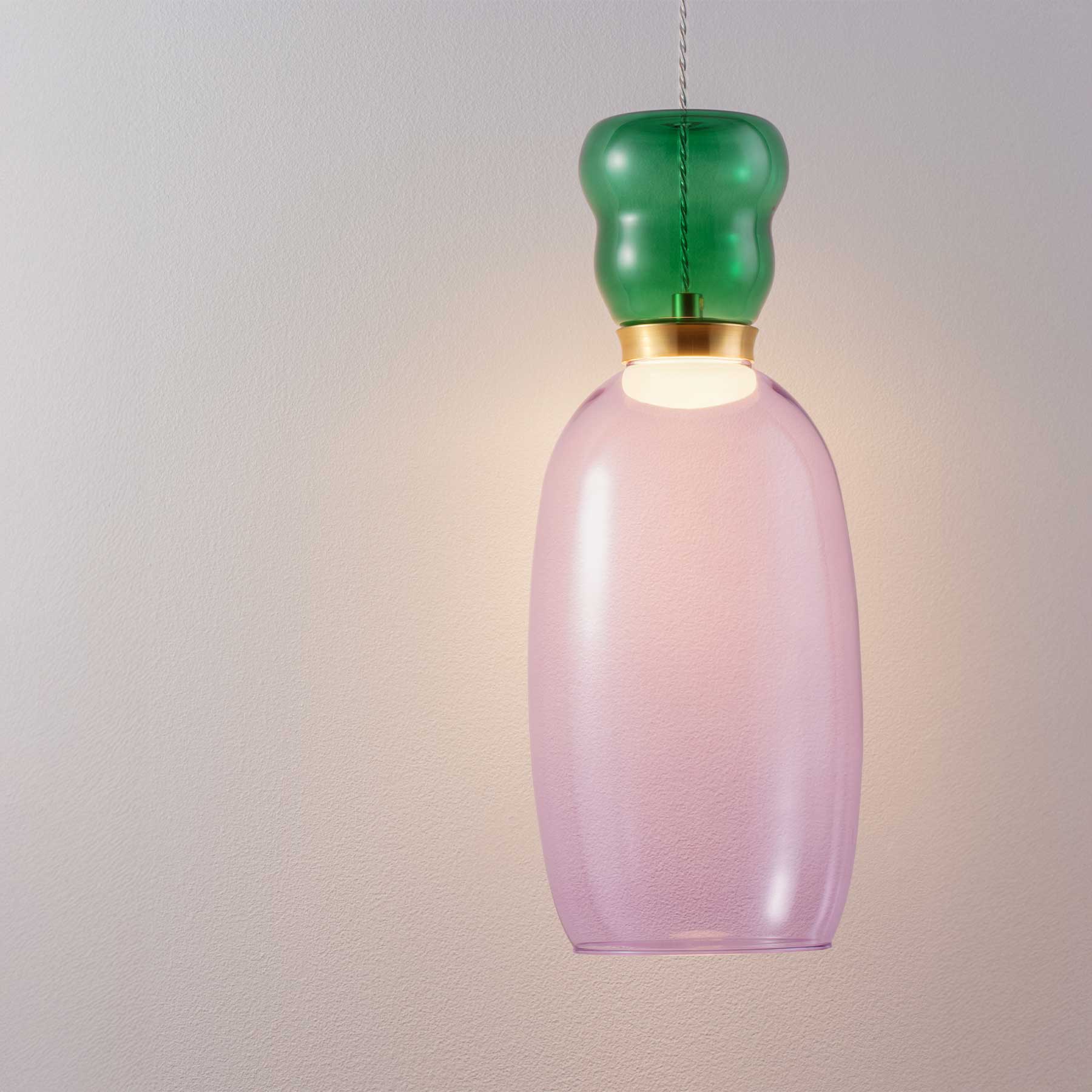 Szklana oprawa wisząca Nova Luce Pluma LED