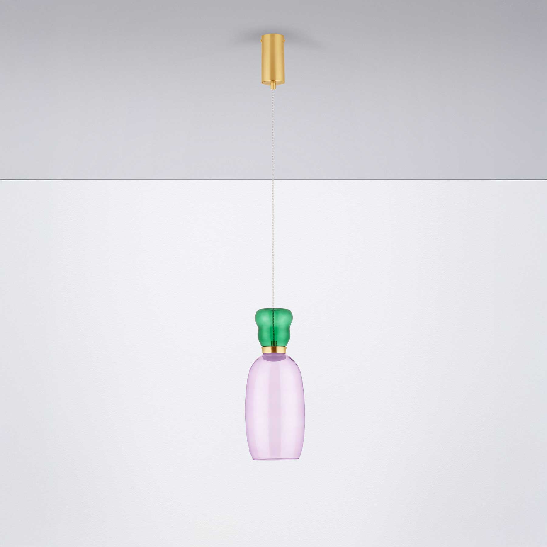 Szklana oprawa wisząca Nova Luce Pluma LED