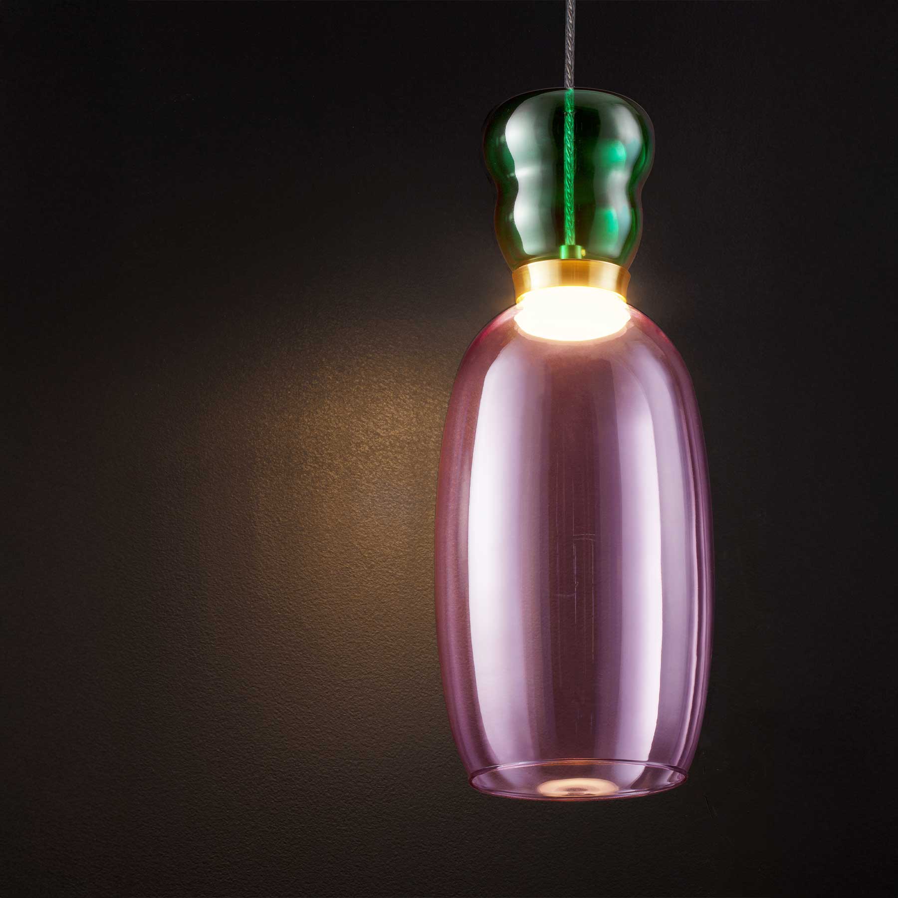 Szklana oprawa wisząca Nova Luce Pluma LED