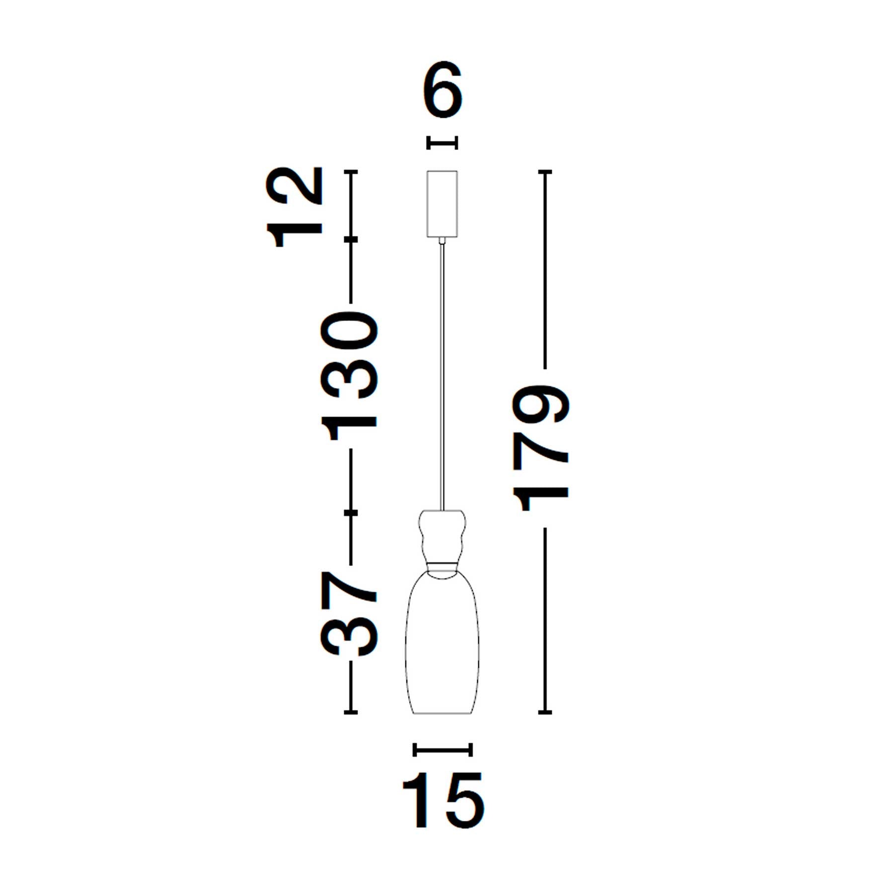 Szklana oprawa wisząca Nova Luce Pluma LED