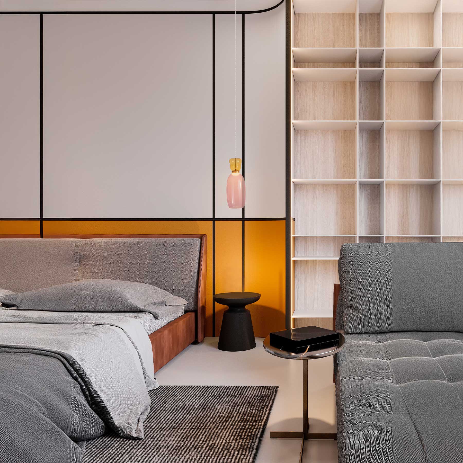 Szklana oprawa wisząca Nova Luce Pluma LED