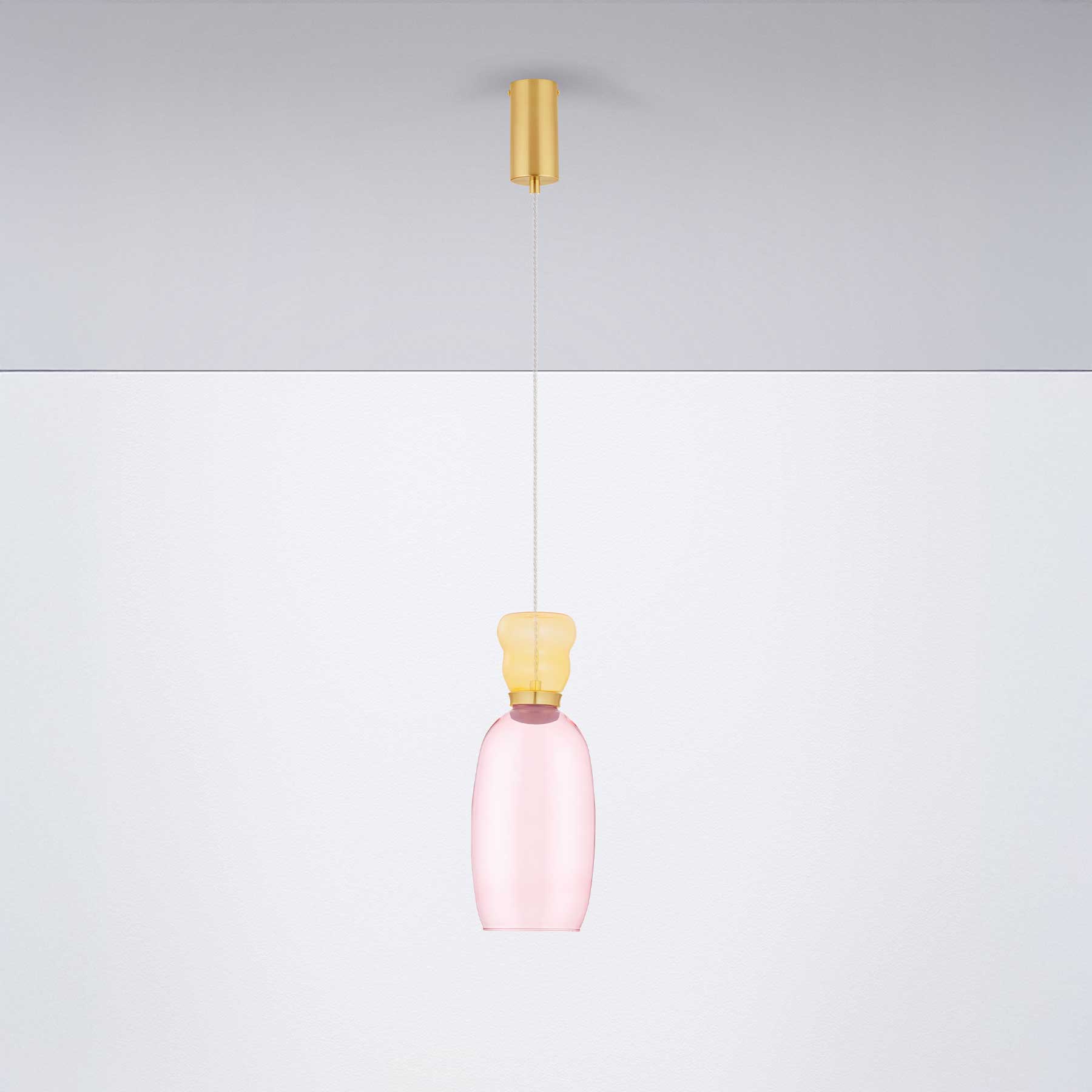 Szklana oprawa wisząca Nova Luce Pluma LED