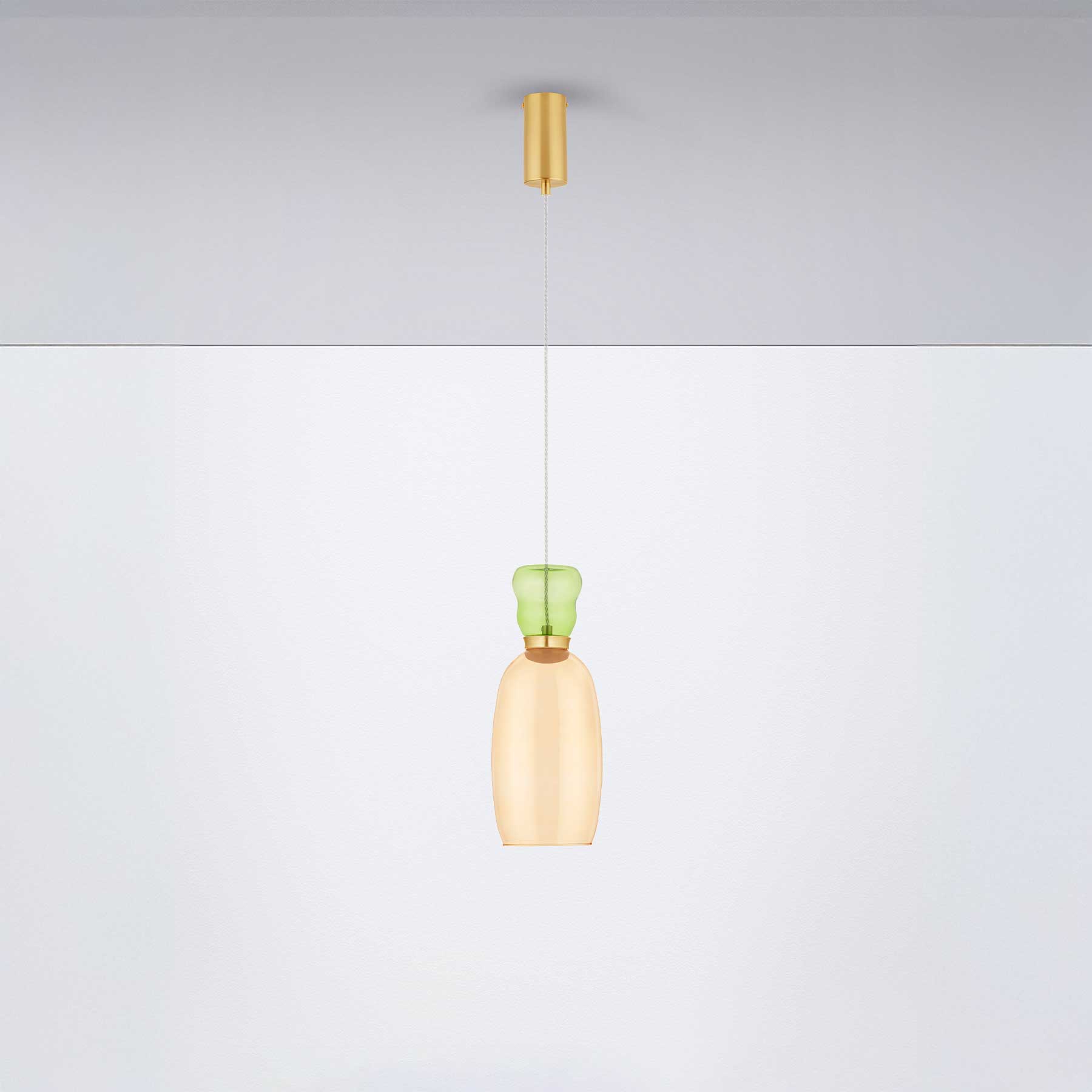 Szklana oprawa wisząca Nova Luce Pluma LED