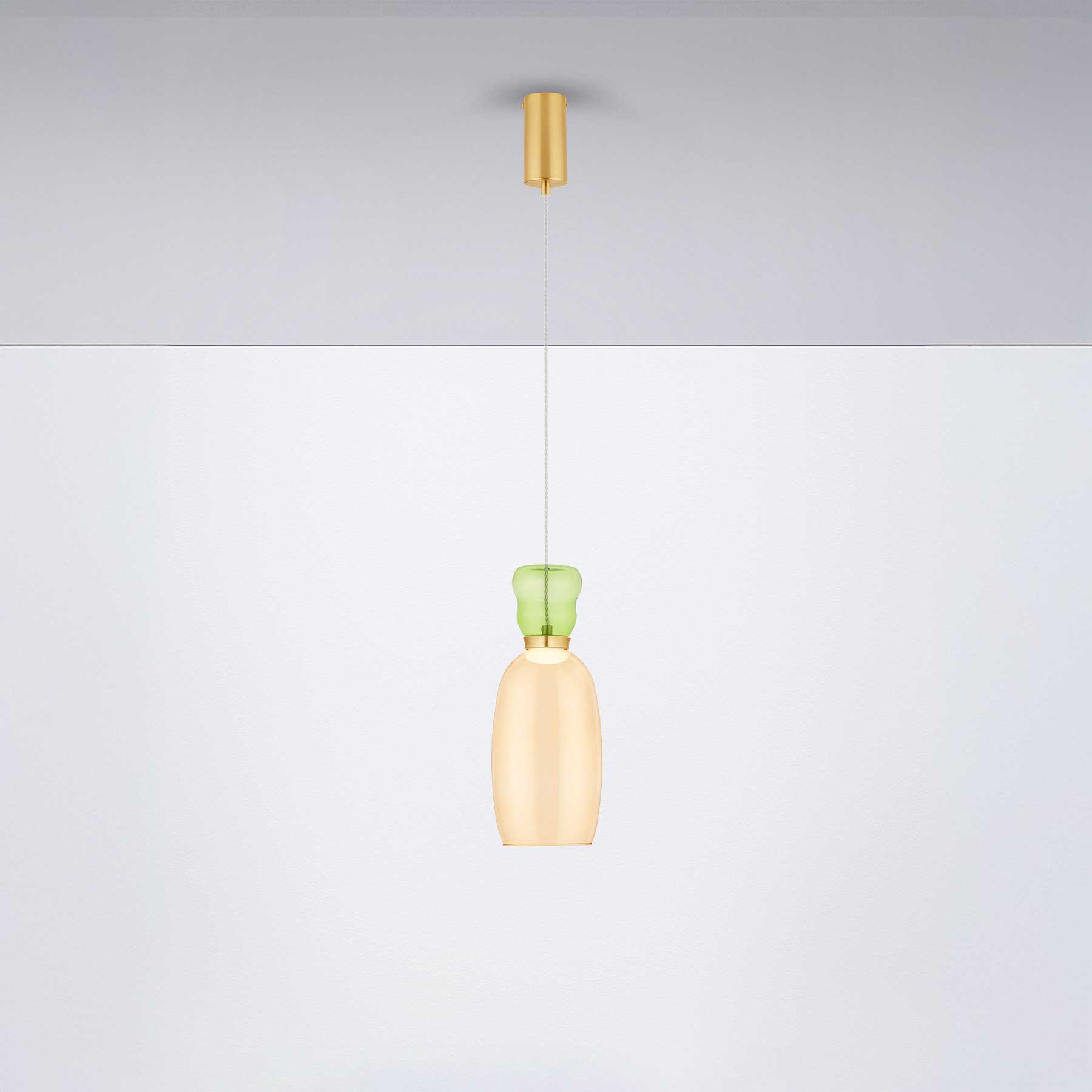 Szklana oprawa wisząca Nova Luce Pluma LED