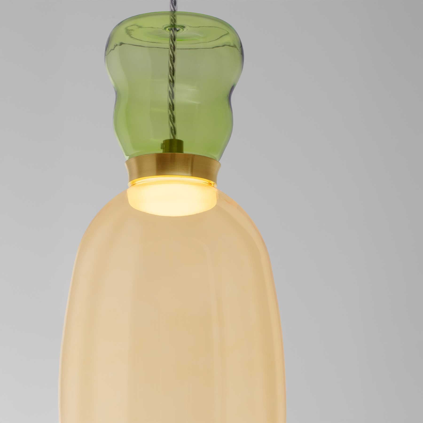 Szklana oprawa wisząca Nova Luce Pluma LED