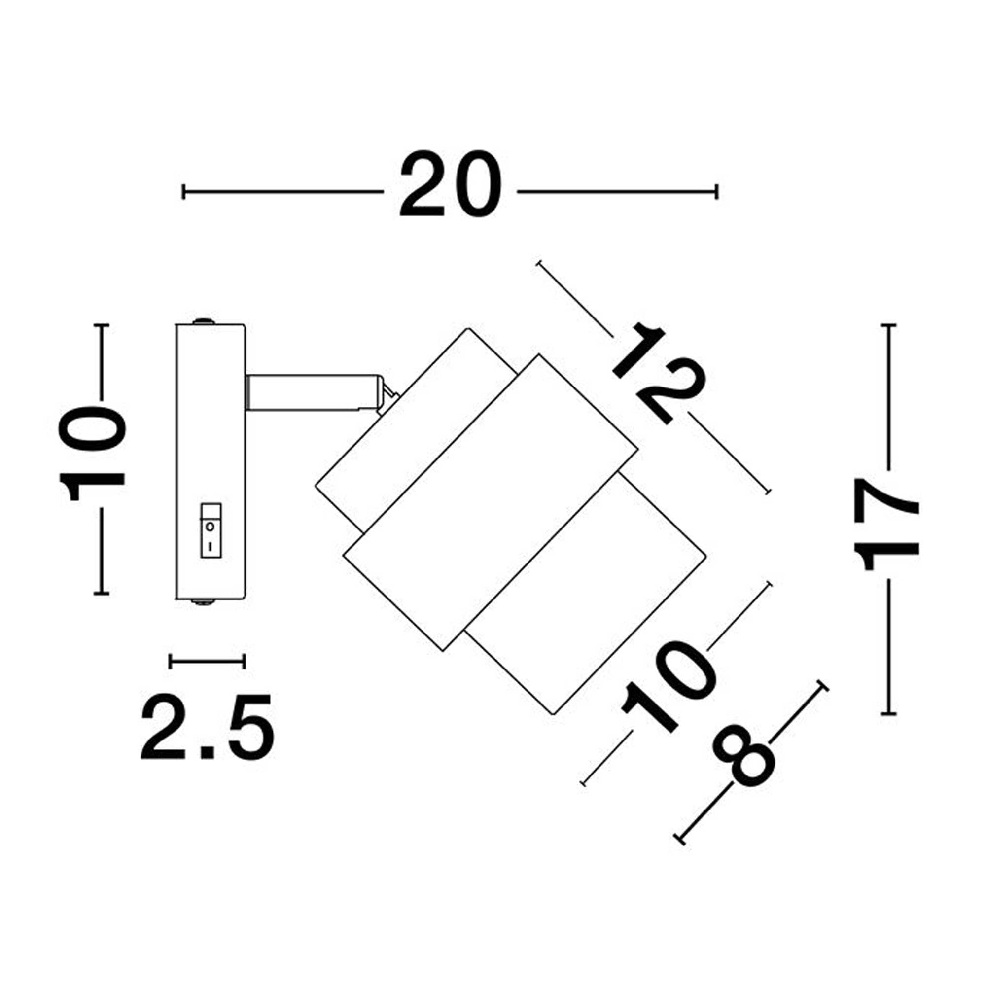 Nova Luce Sianna E27 skleněné nástěnné svítidlo