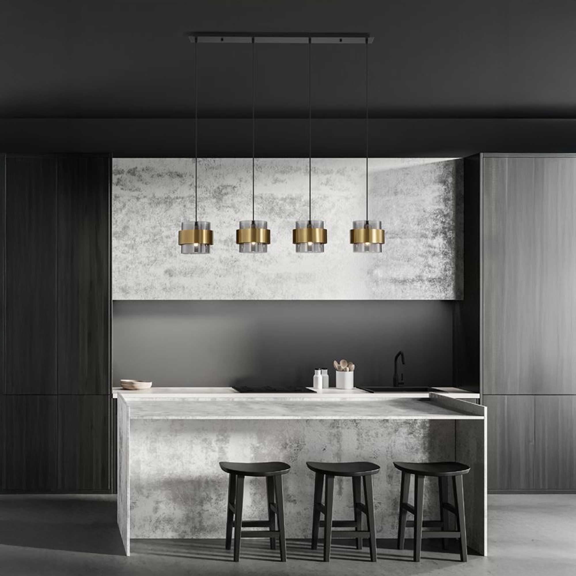 Nova Luce Sianna E27 skleněné závěsné svítidlo podélné