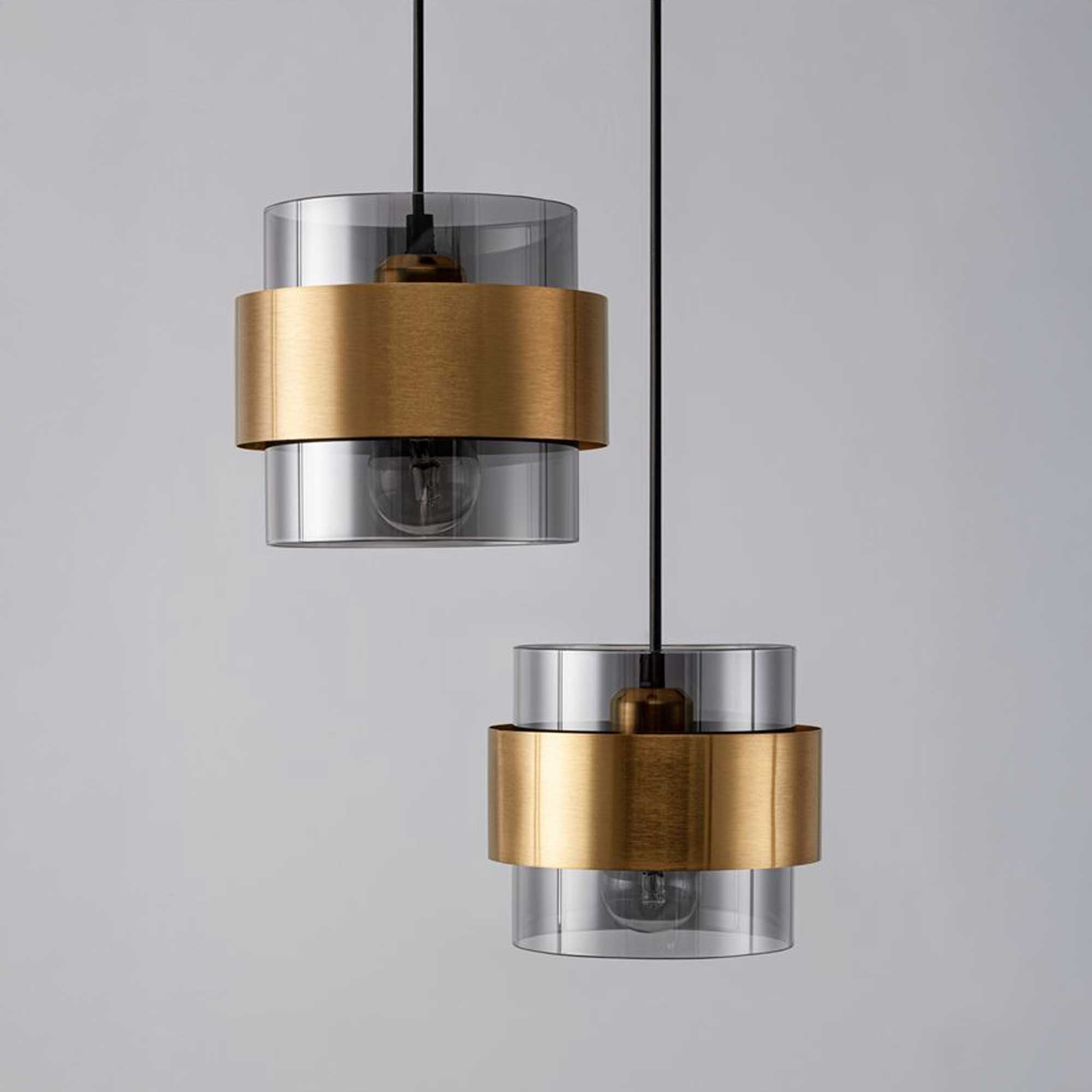 Nova Luce Sianna E27 skleněné závěsné svítidlo svislé