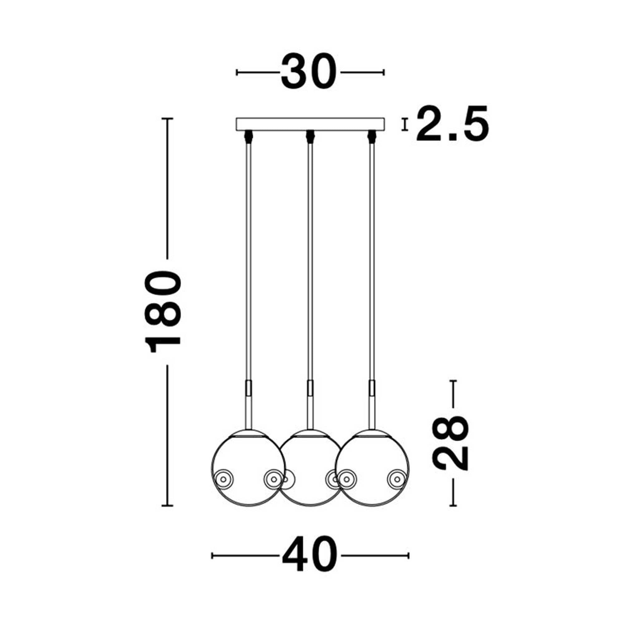 Nova Luce Spada E27 skleněné závěsné svítidlo