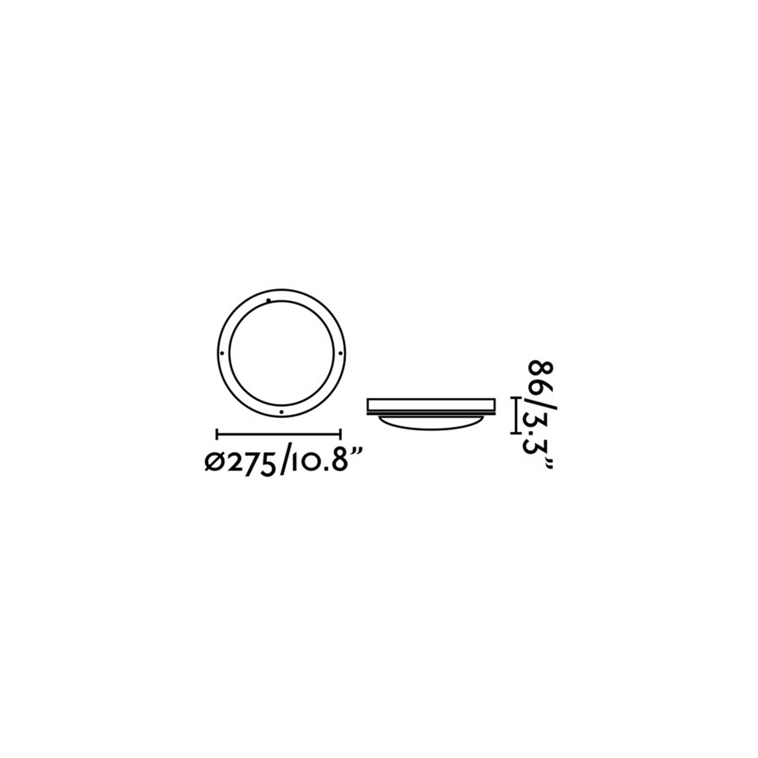 Szklana oprawa sufitowa Faro Brume LED IP44