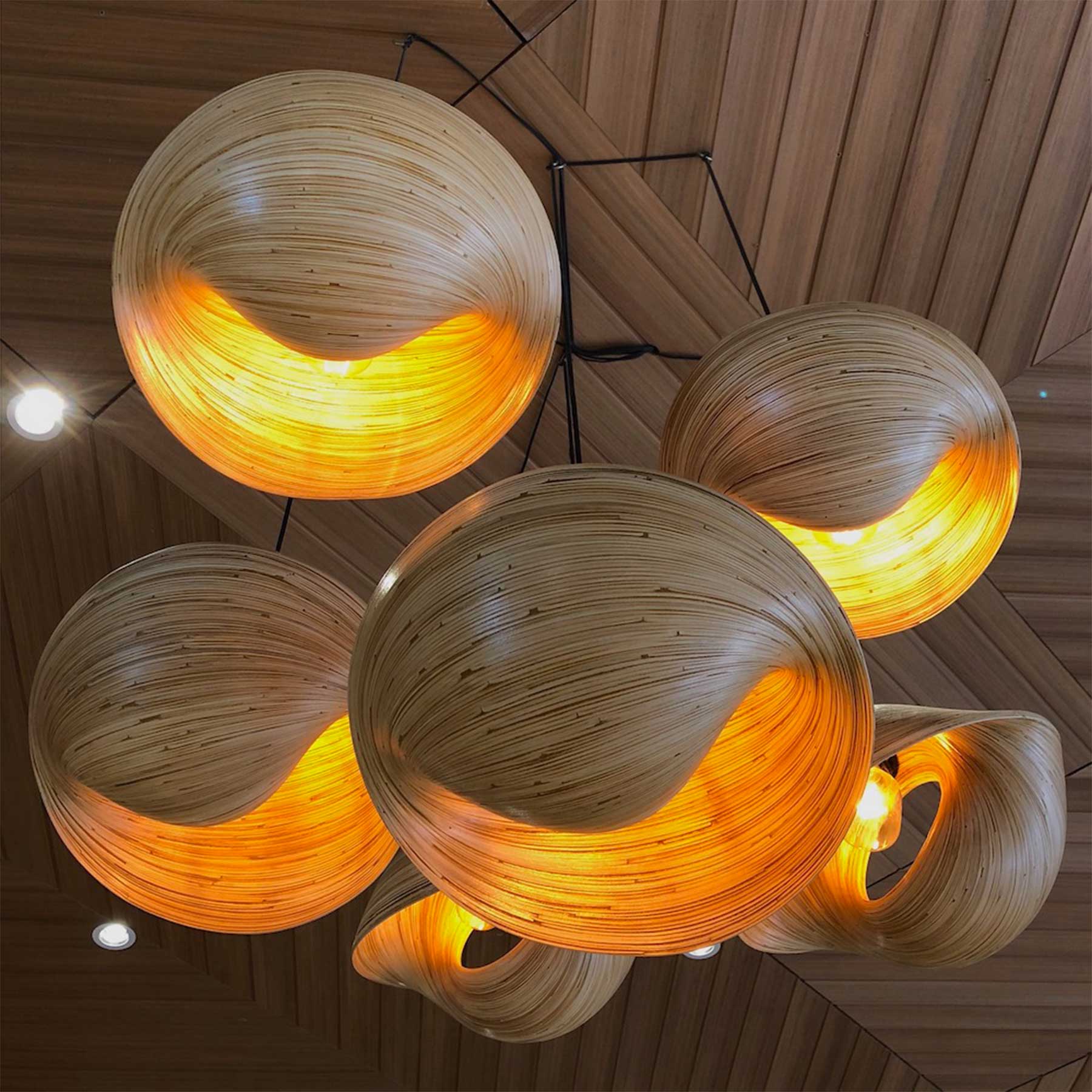 TD Lamps Bamboo E27 bambusové závesné svietidlo