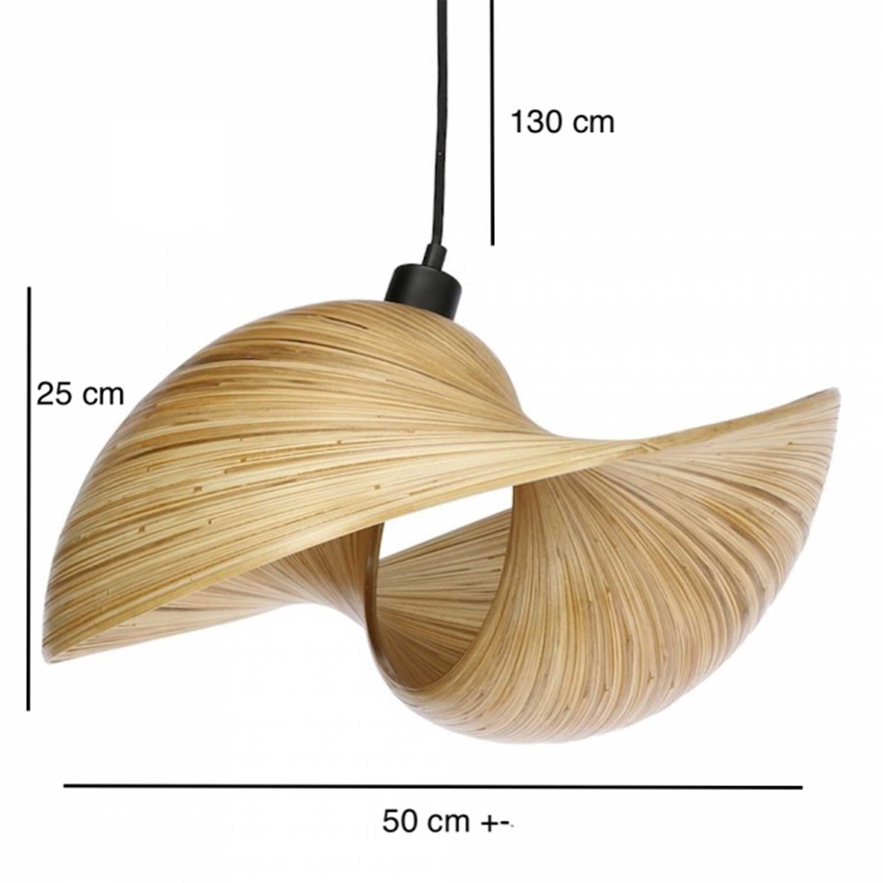 TD Lamps Bamboo E27 bambusové závesné svietidlo