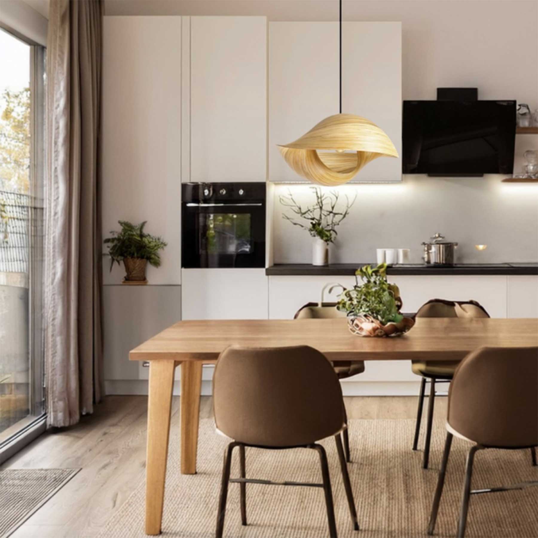 TD Lamps Bamboo E27 bambusové závesné svietidlo