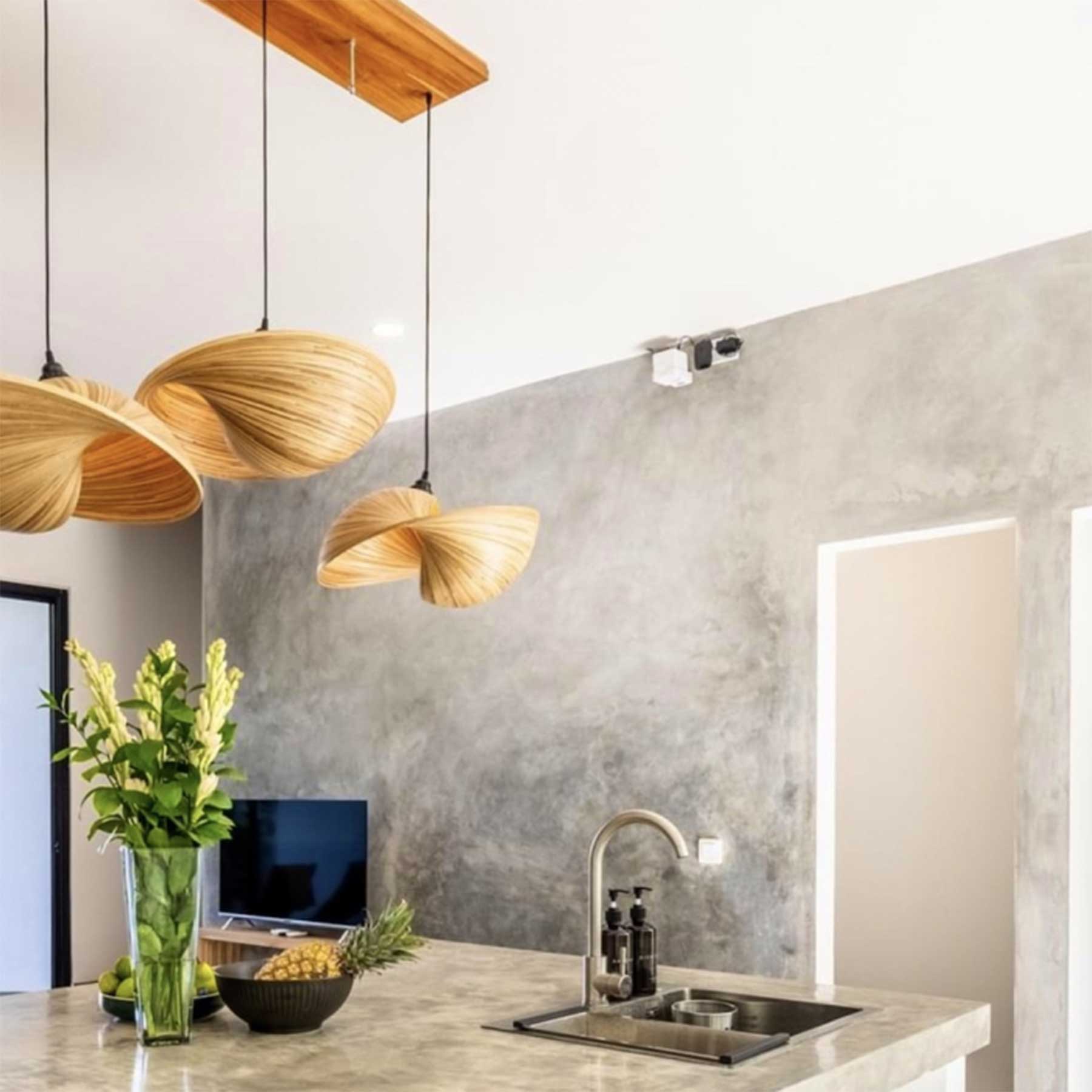 TD Lamps Bamboo E14 bambusové závesné svietidlo