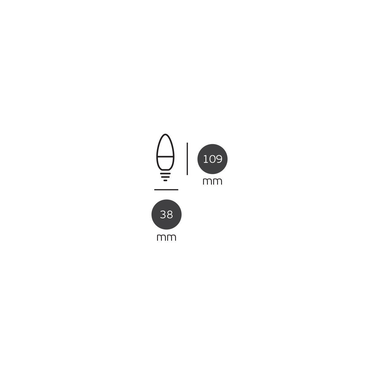 LED žárovka VK Light Candle Plastic E14 9W Stmívatelná