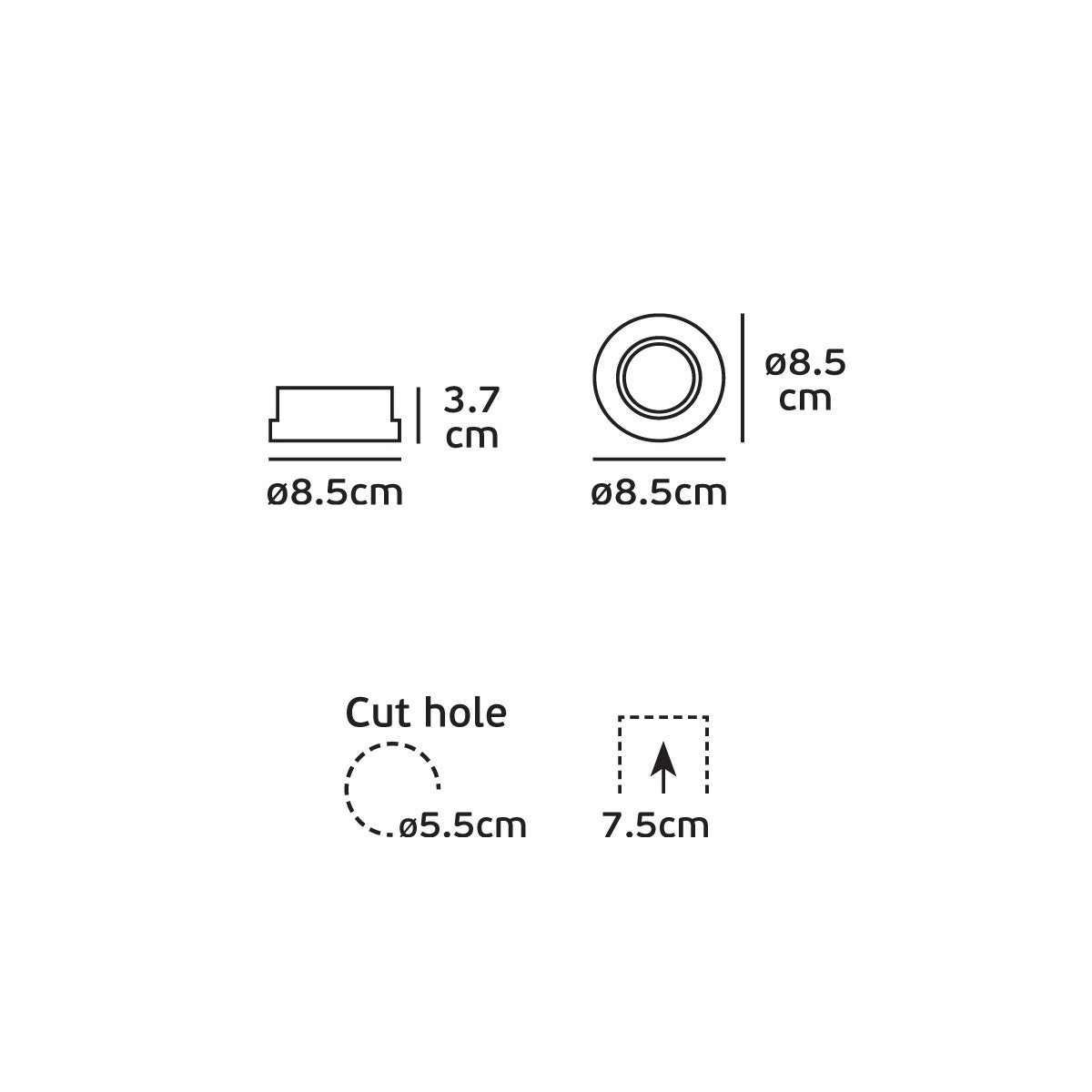 VK Light Woof GU5.3 zápustné bodové svítidlo IP65
