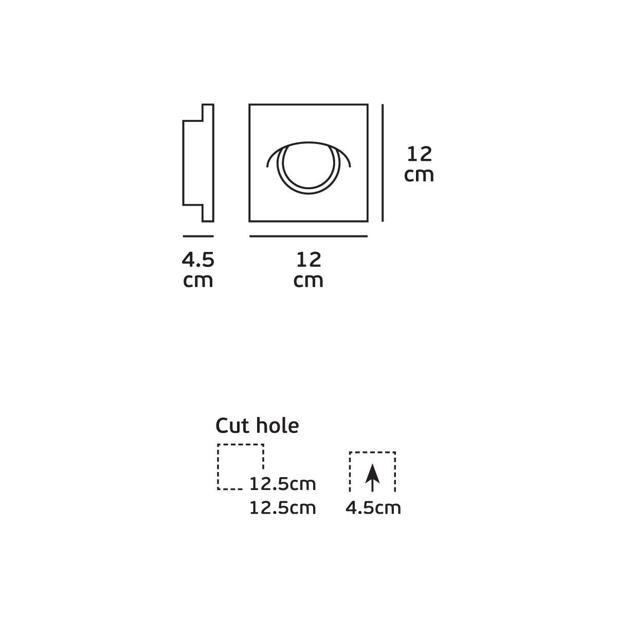 VK Light Downlight sádrové GU10 zápustné svítidlo kulaté
