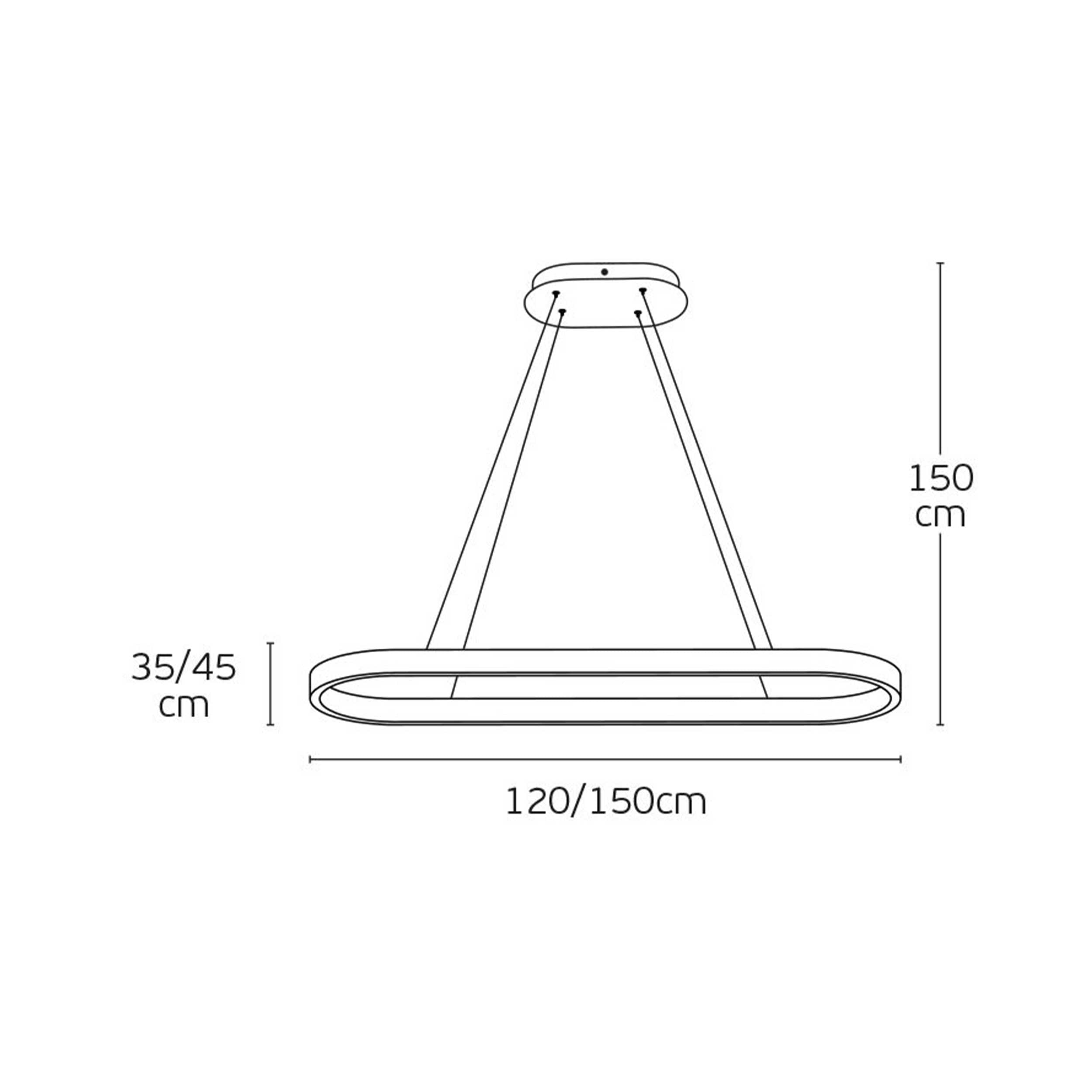 VK Light Orra LED závěsné elipsovité svítidlo