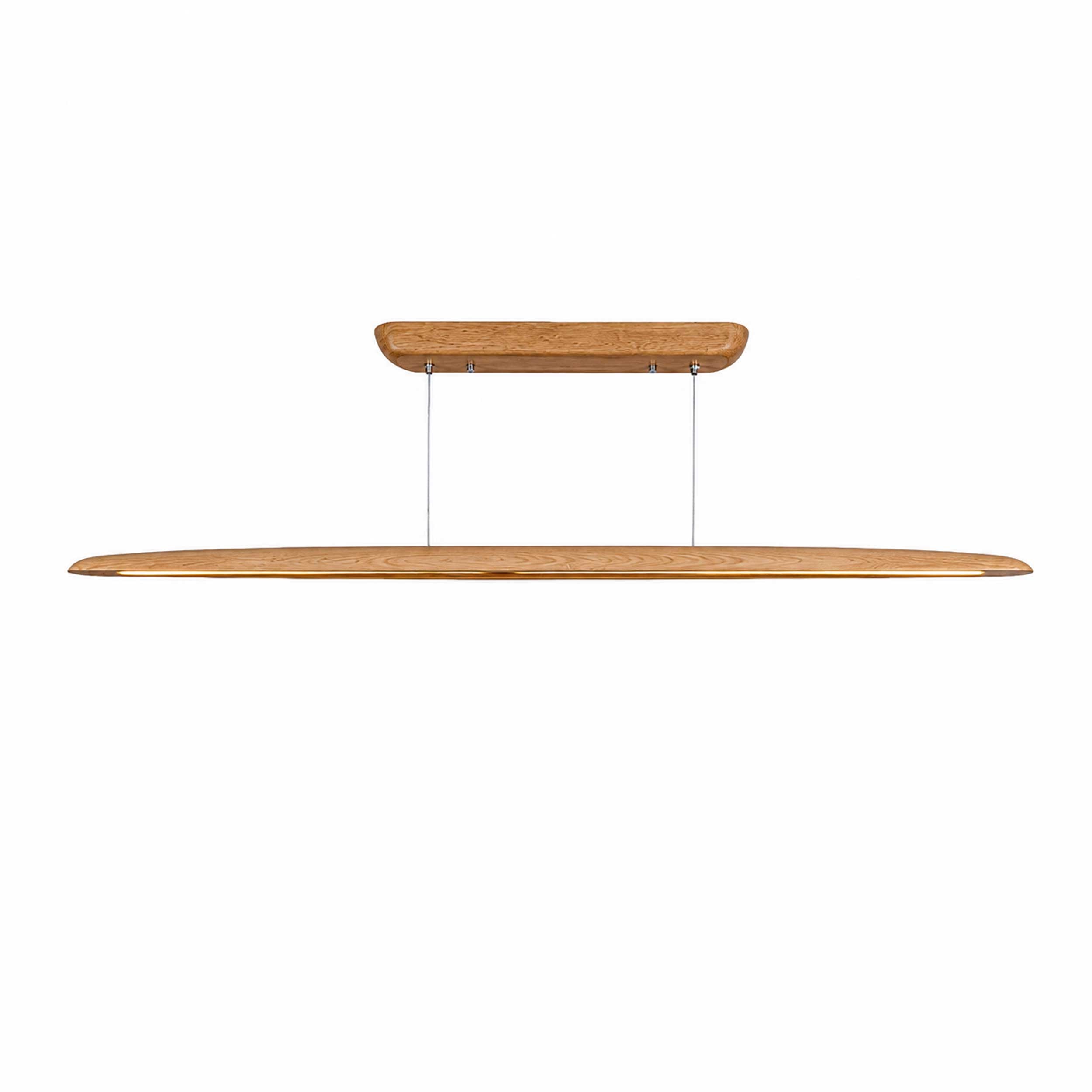 VK Light Woody LED závěsné liniové dřevěné svítidlo zaoblené
