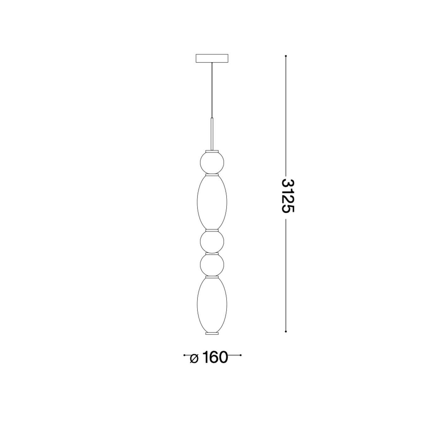 Szklana oprawa wisząca Ideal Lux Lumiere LED
