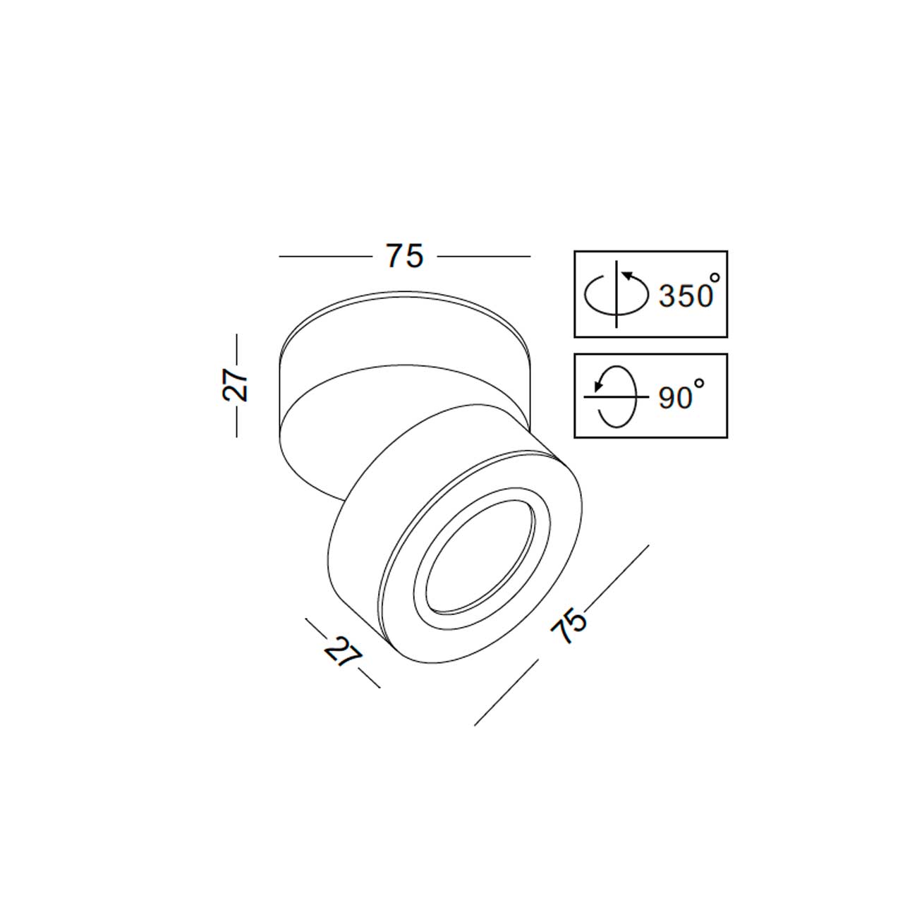 Rotex LED-Leuchte drehbar Ra>90