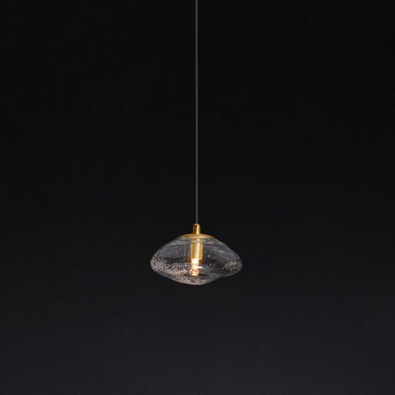 Nova Luce King G9 glass pendant light gold