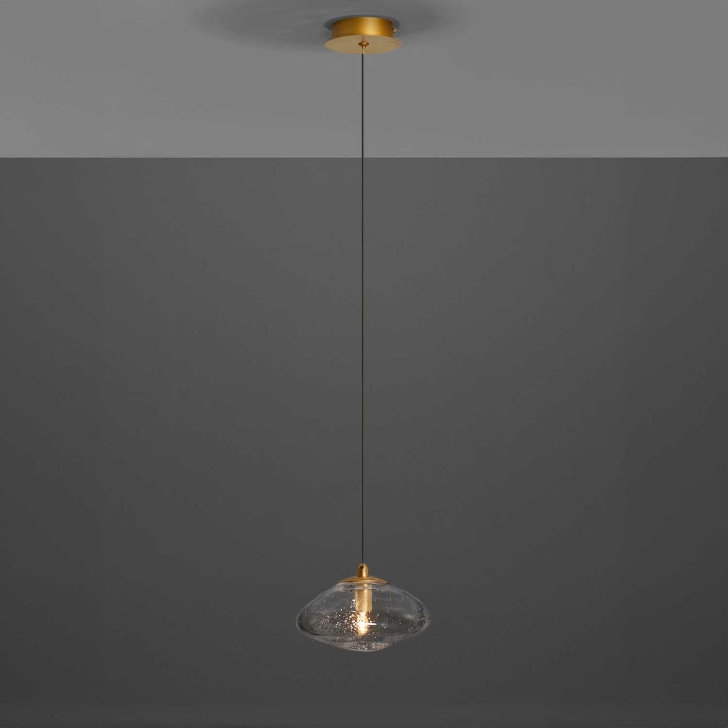 Nova Luce King G9 glass pendant light gold
