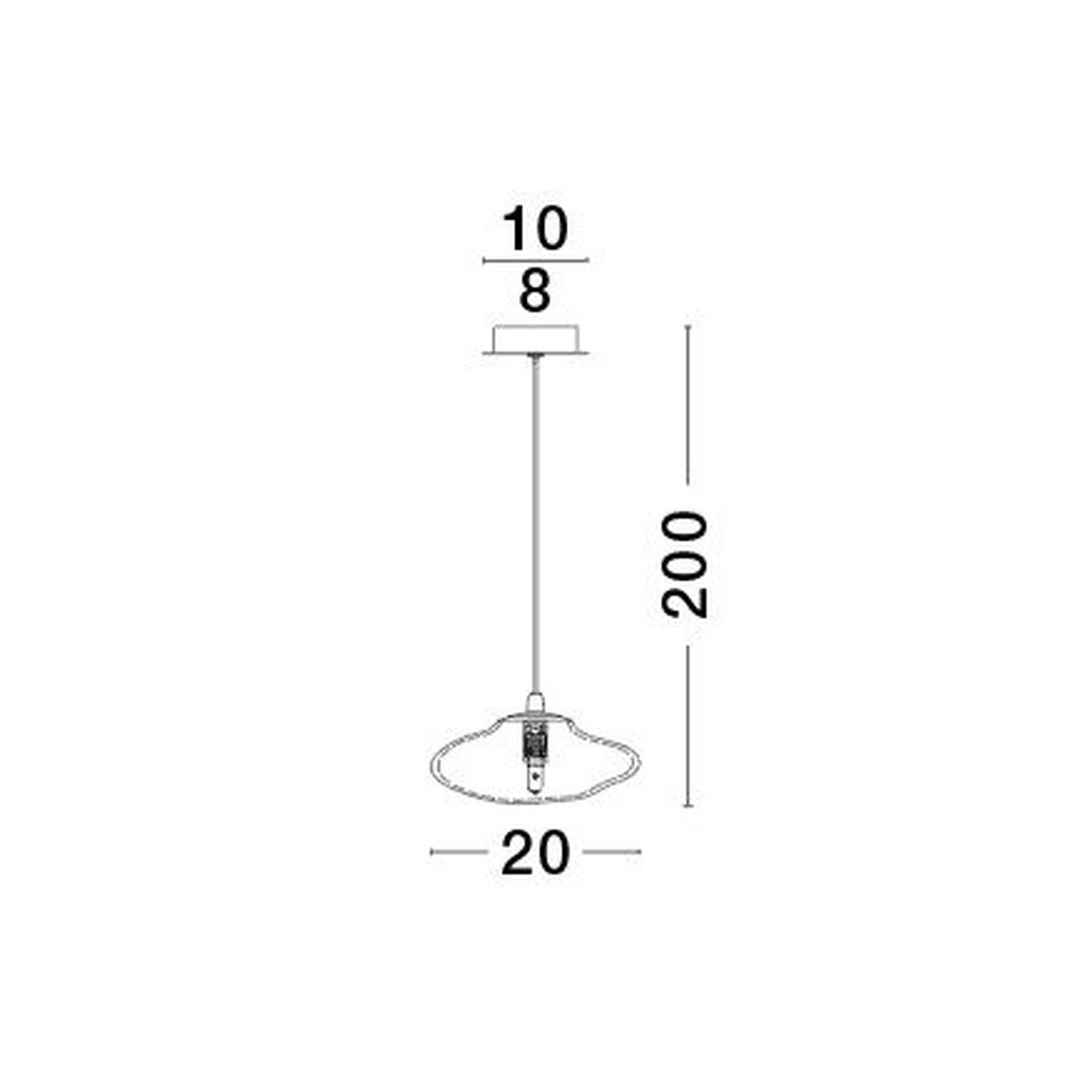 Nova Luce King G9 glass pendant light gold