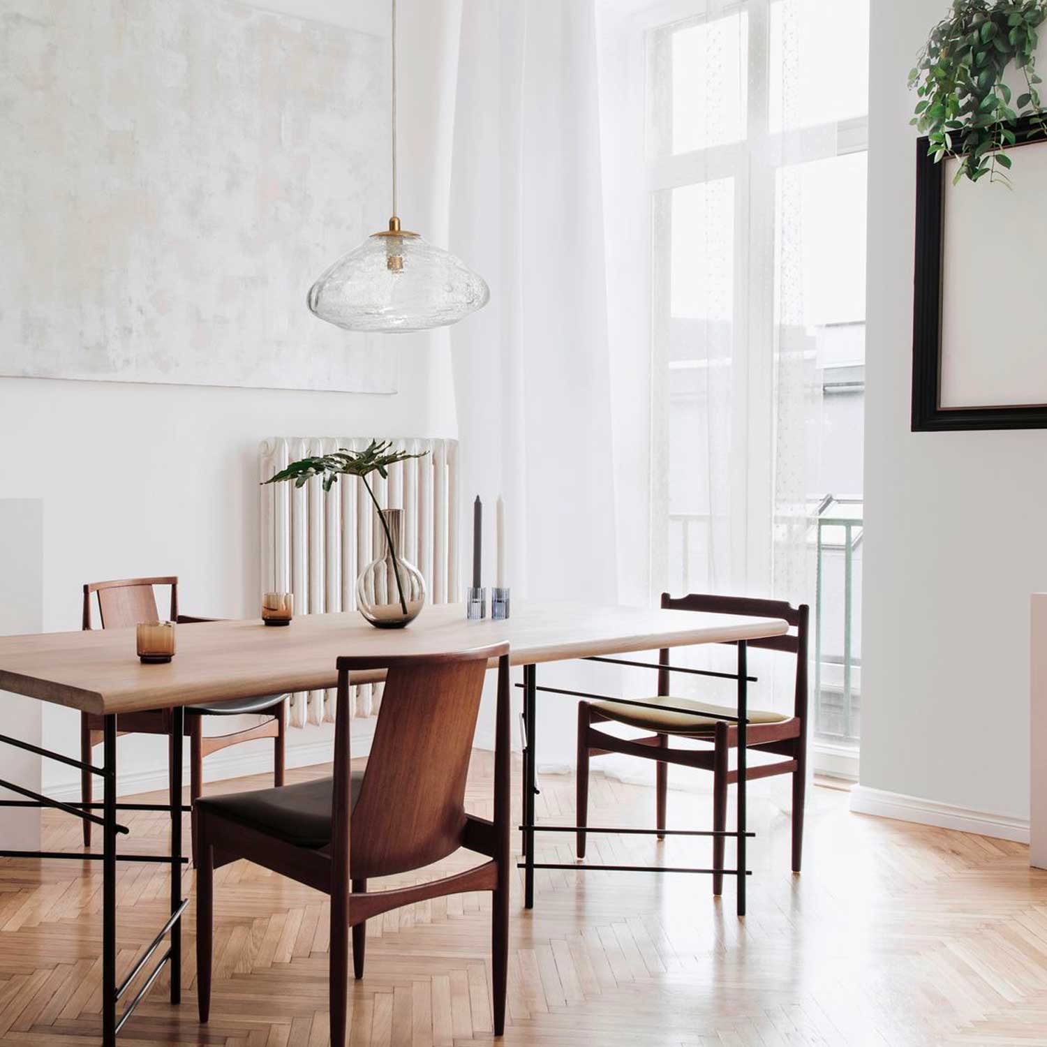 Nova Luce King G9 glass pendant light gold