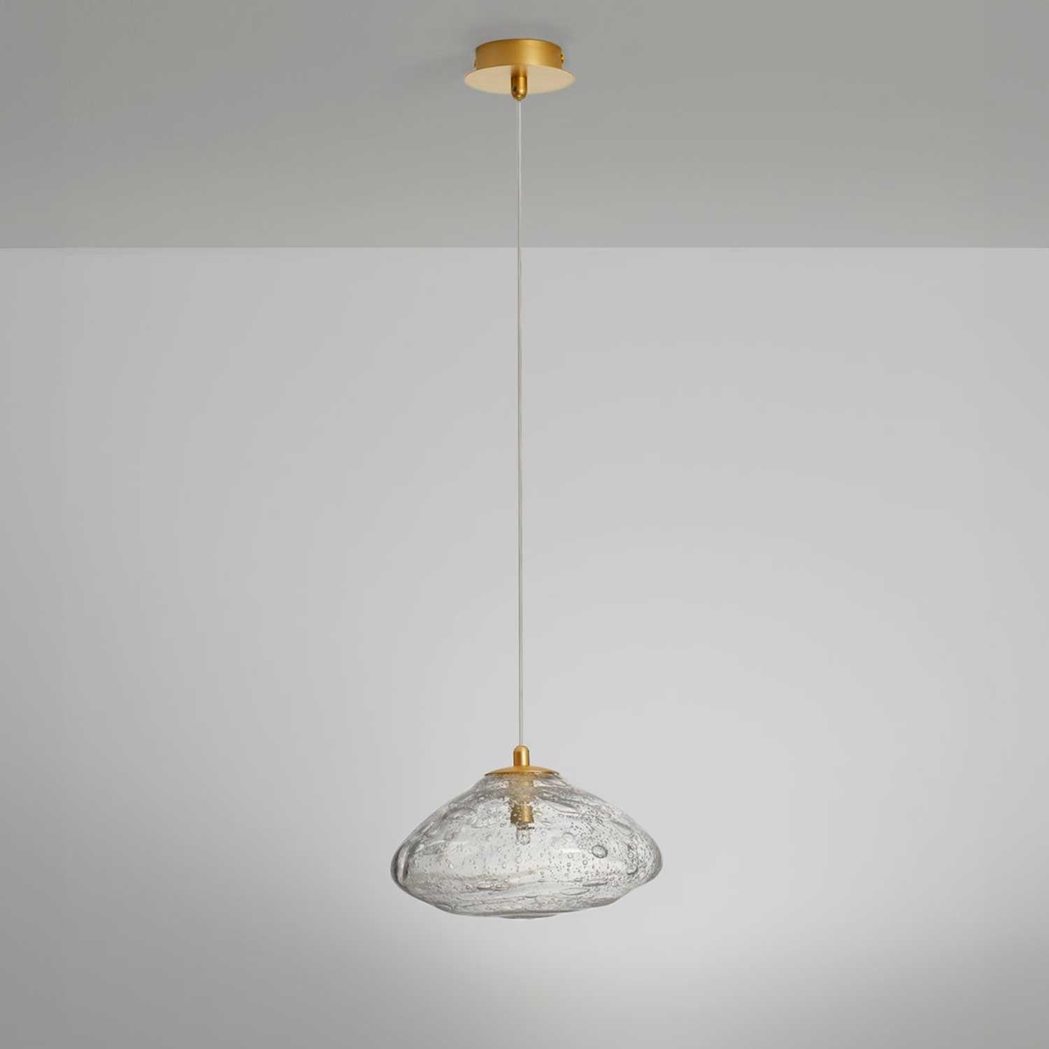 Nova Luce King G9 glass pendant light gold