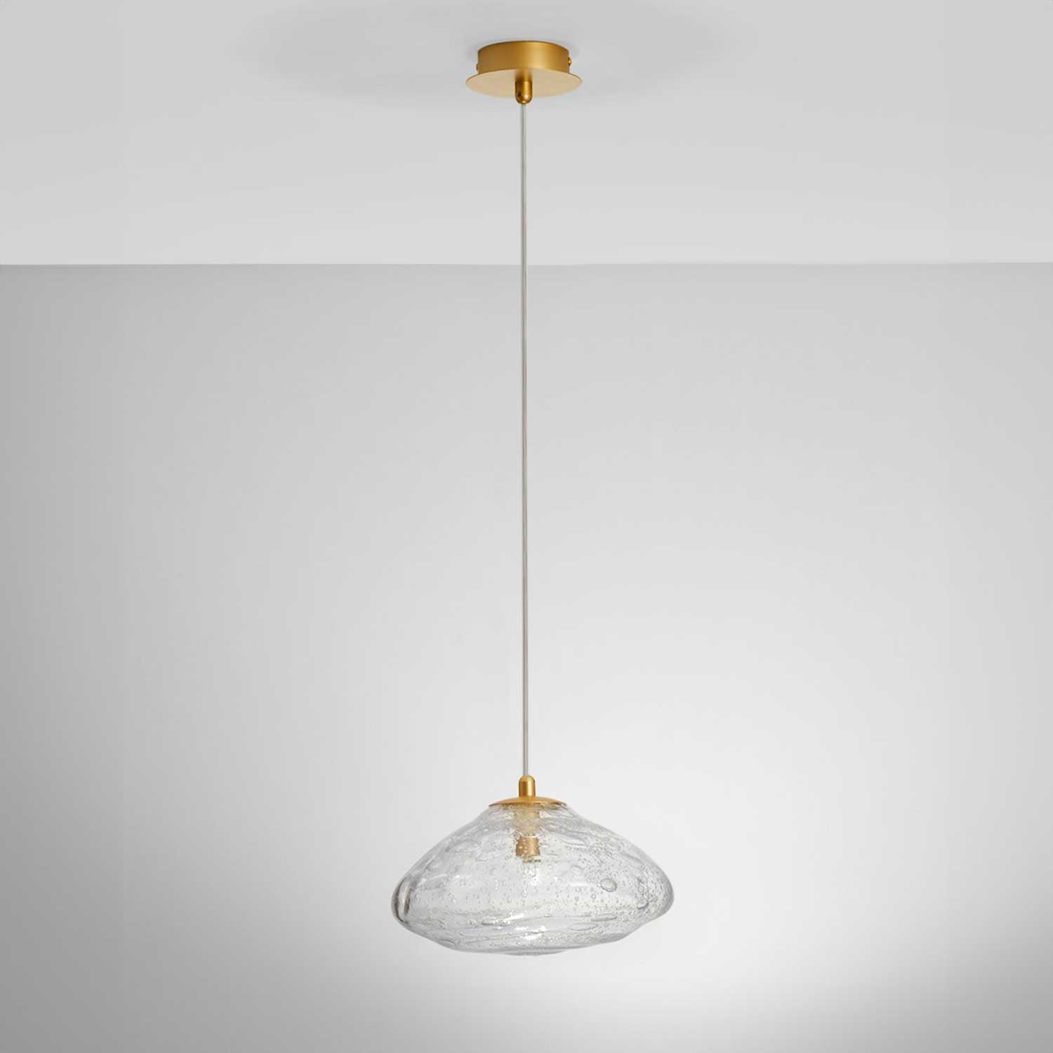Nova Luce King G9 glass pendant light gold