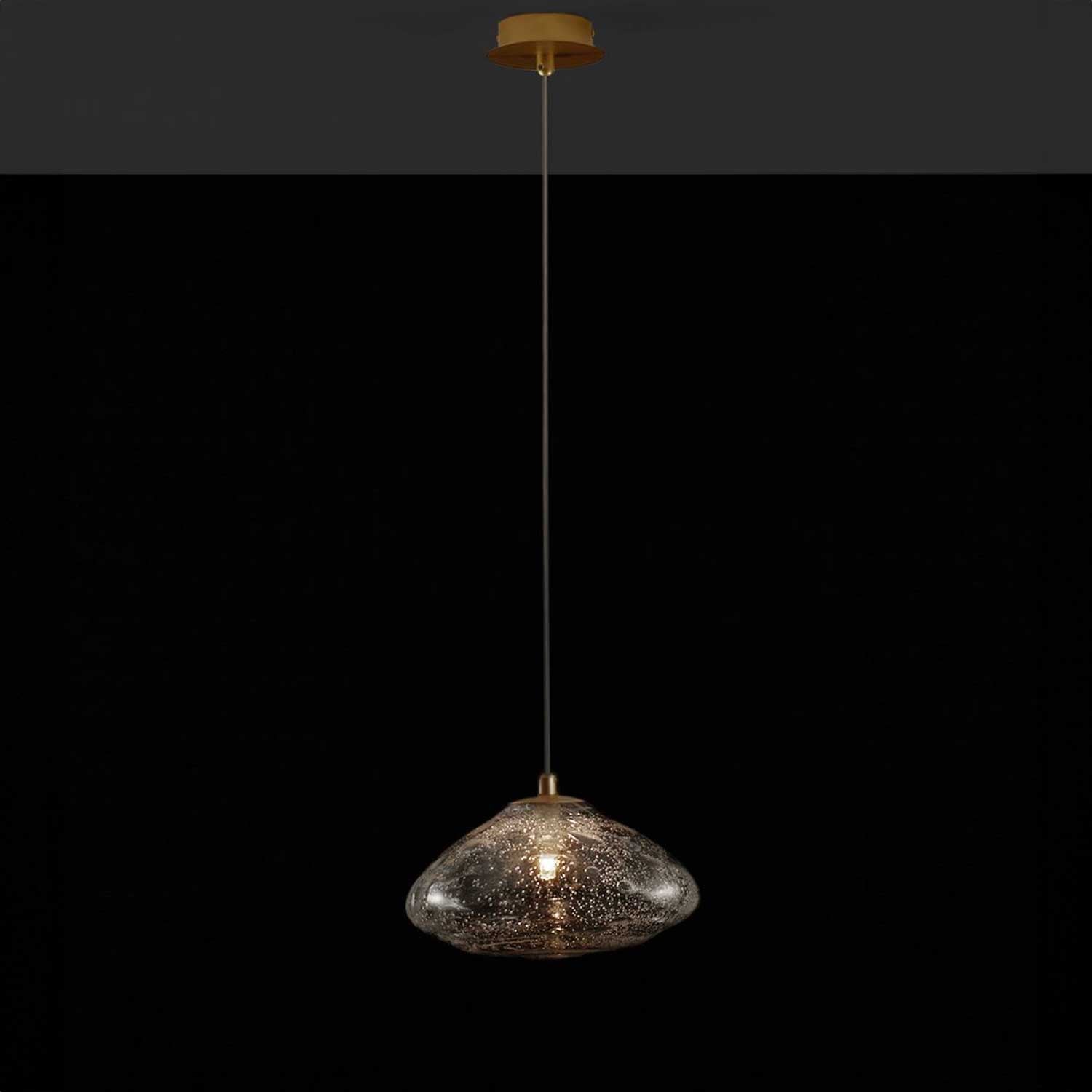 Nova Luce King G9 glass pendant light gold