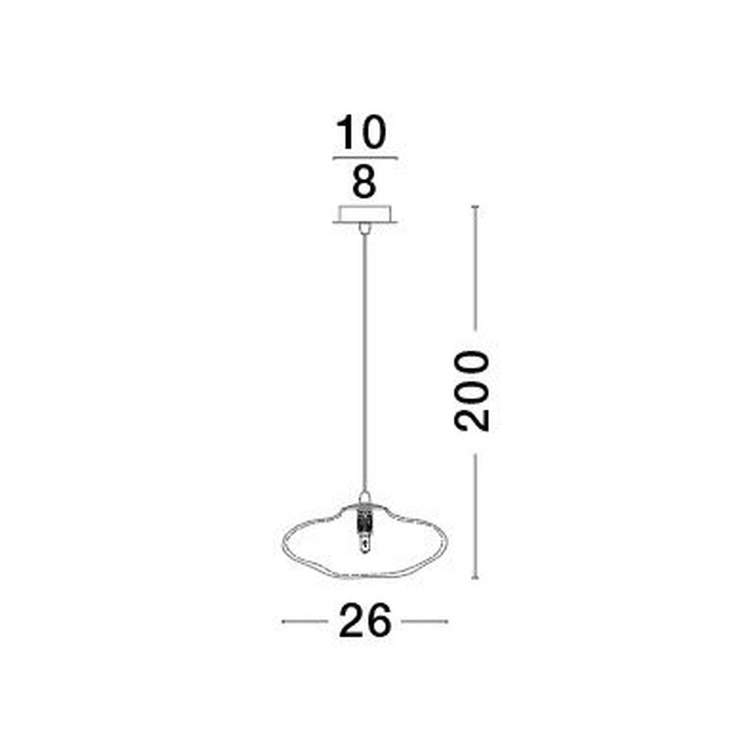 Nova Luce King G9 glass pendant light gold