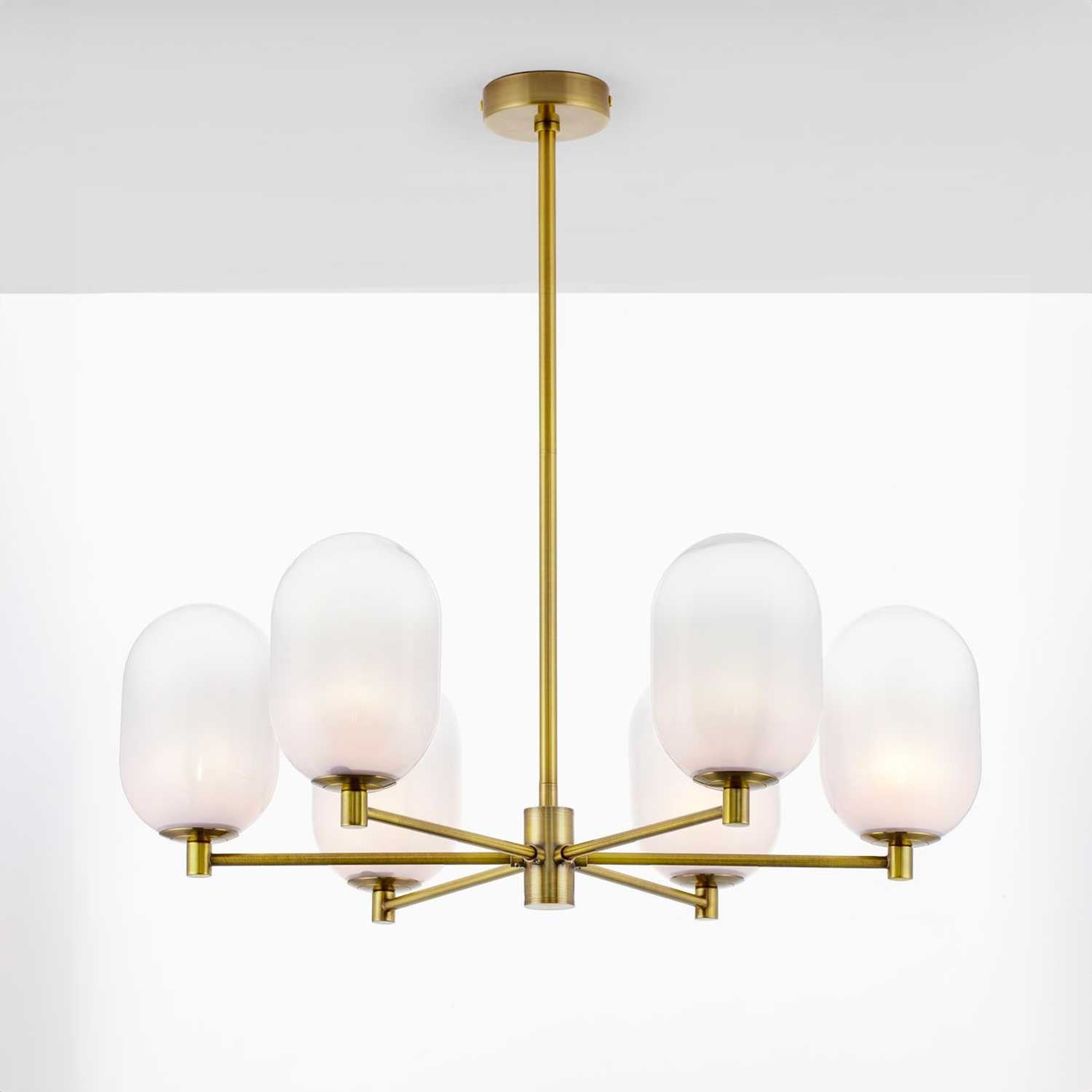 Szklany żyrandol wiszący Nova Luce Balor G9