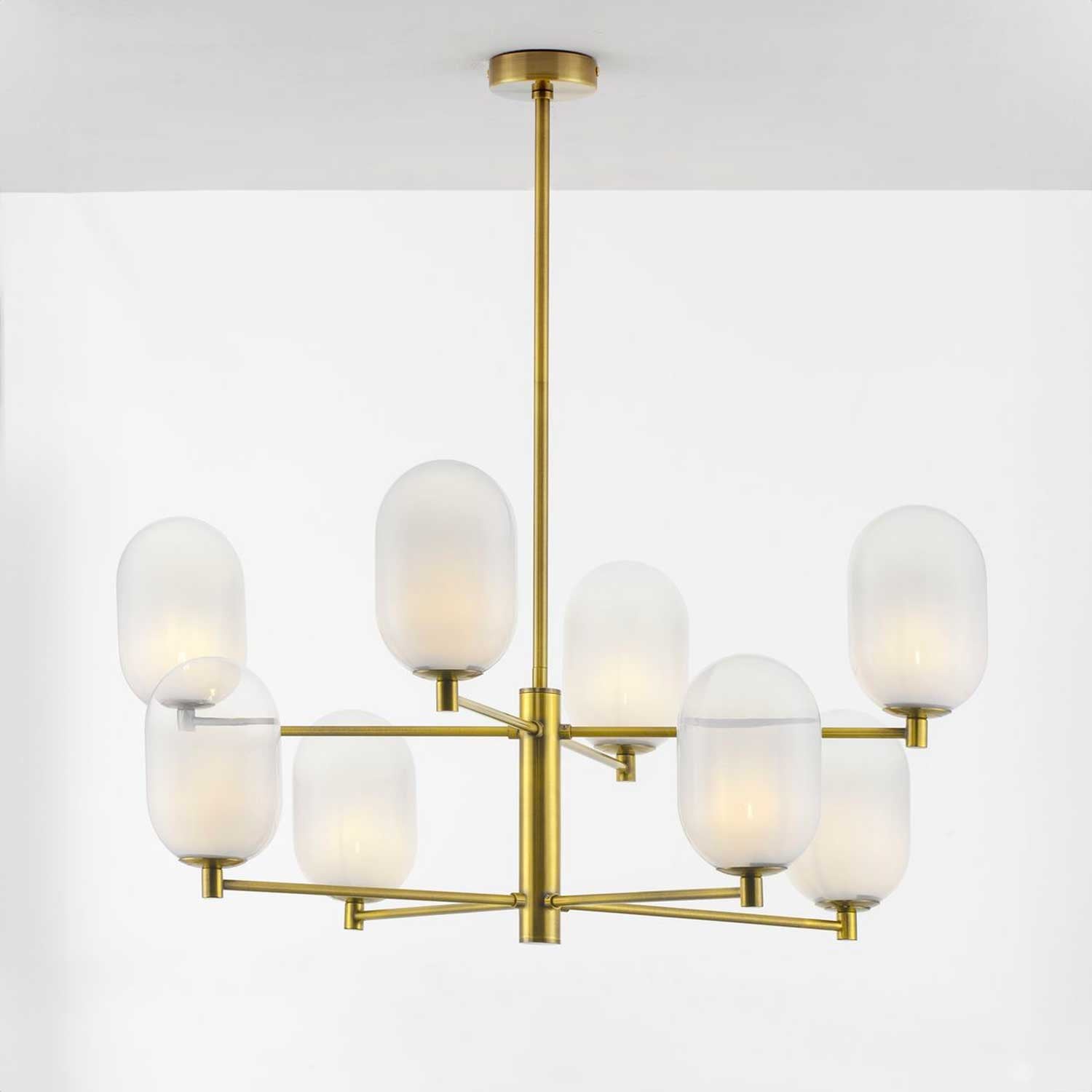 Szklany żyrandol wiszący Nova Luce Balor G9