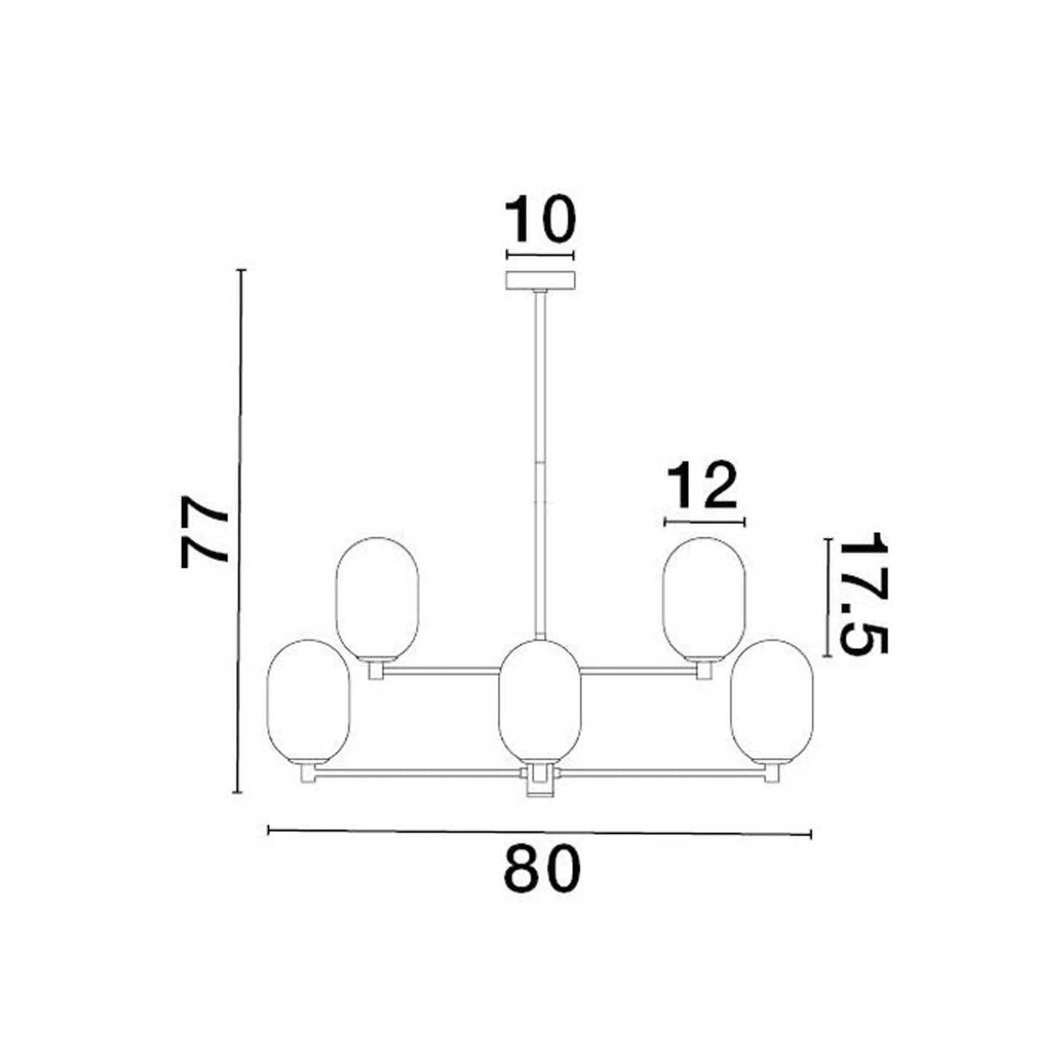 Szklany żyrandol wiszący Nova Luce Balor G9