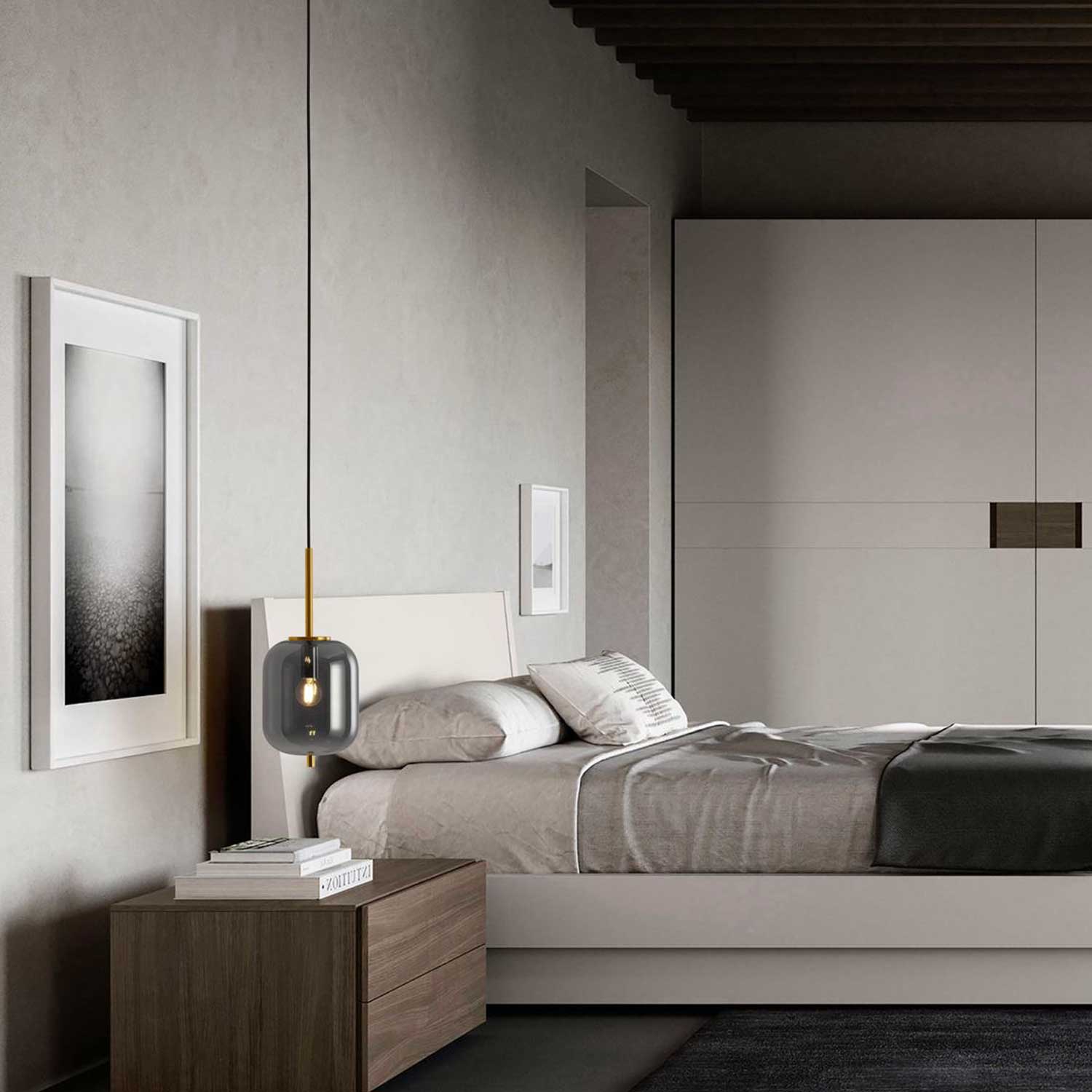 Szklana lampa wisząca Nova Luce Lato E14