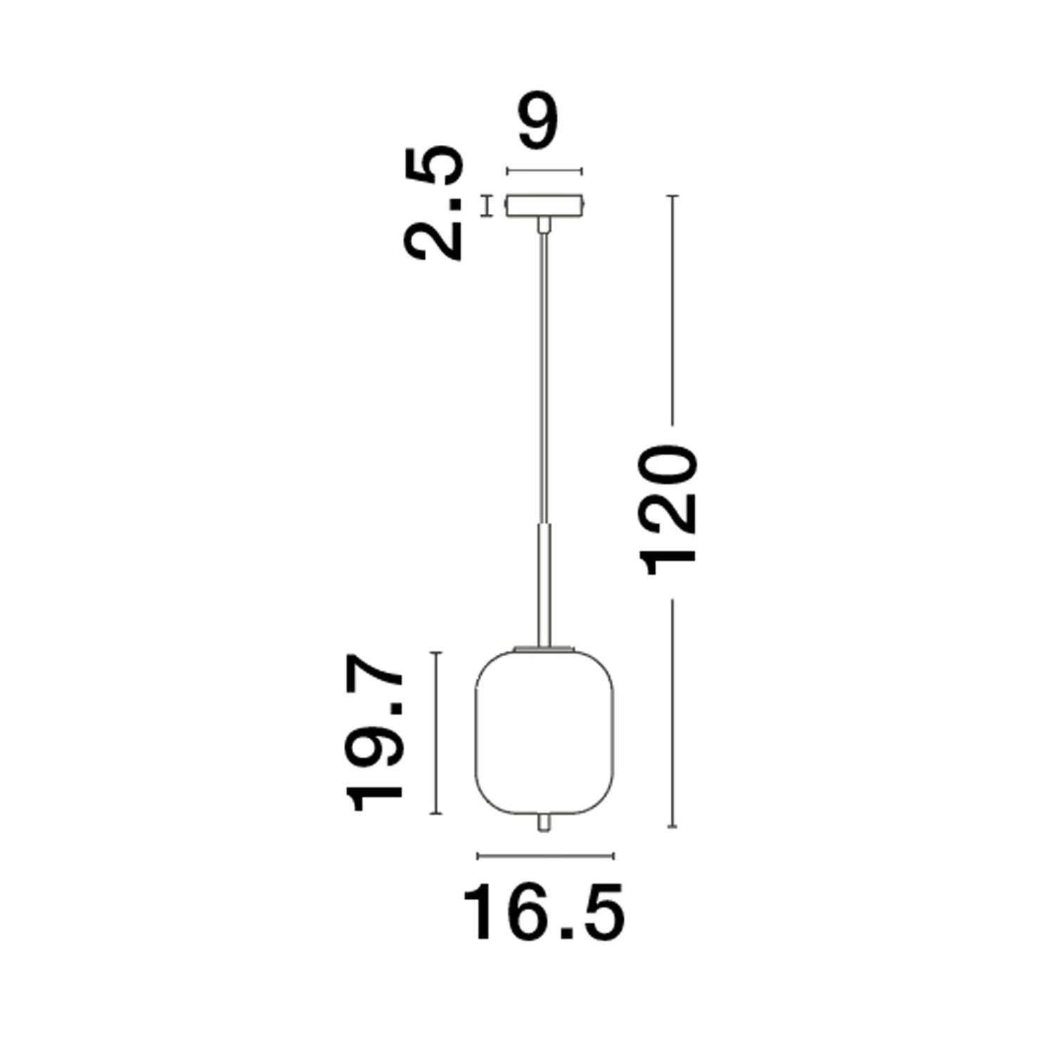 Szklana lampa wisząca Nova Luce Lato E14