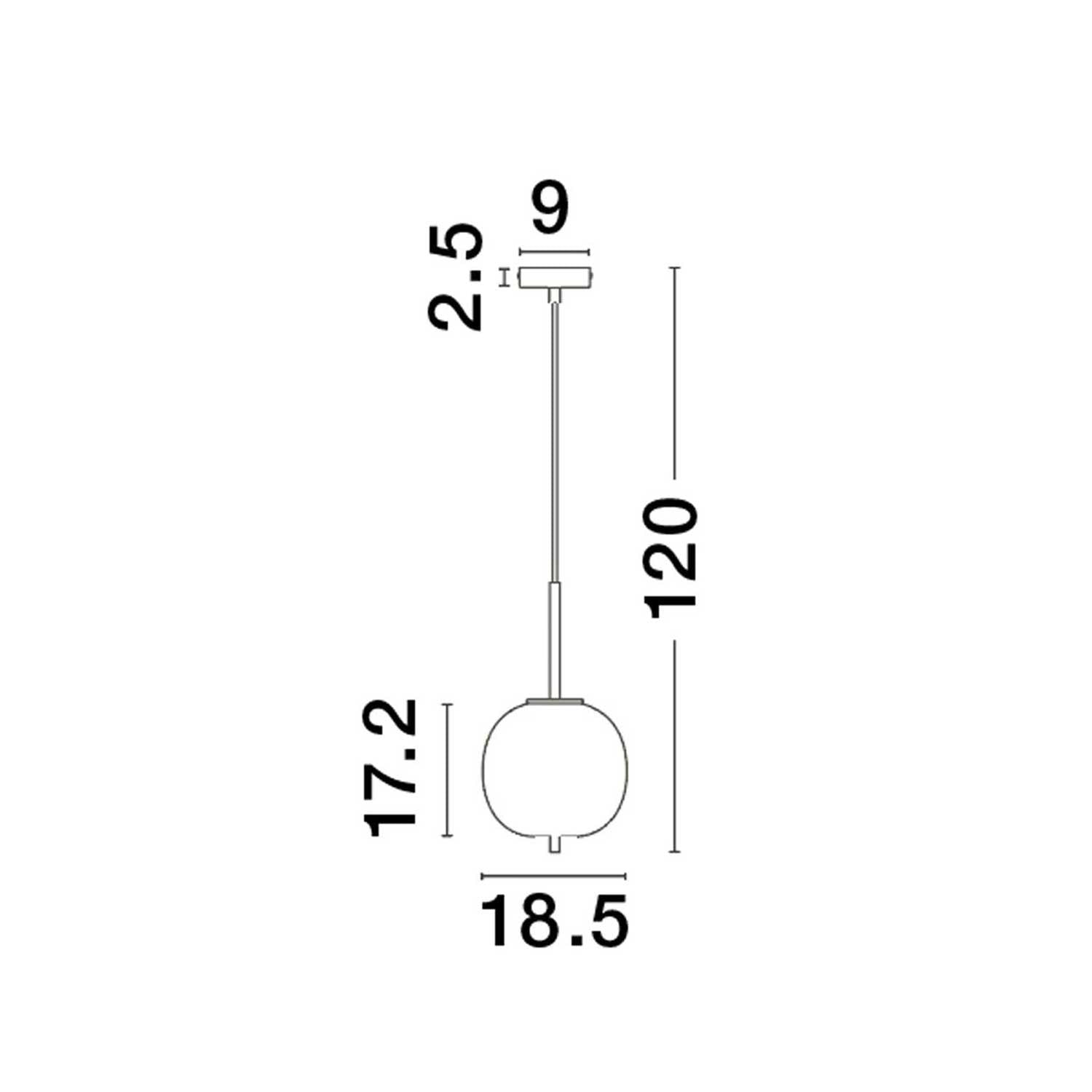Szklana lampa wisząca Nova Luce Lato E14