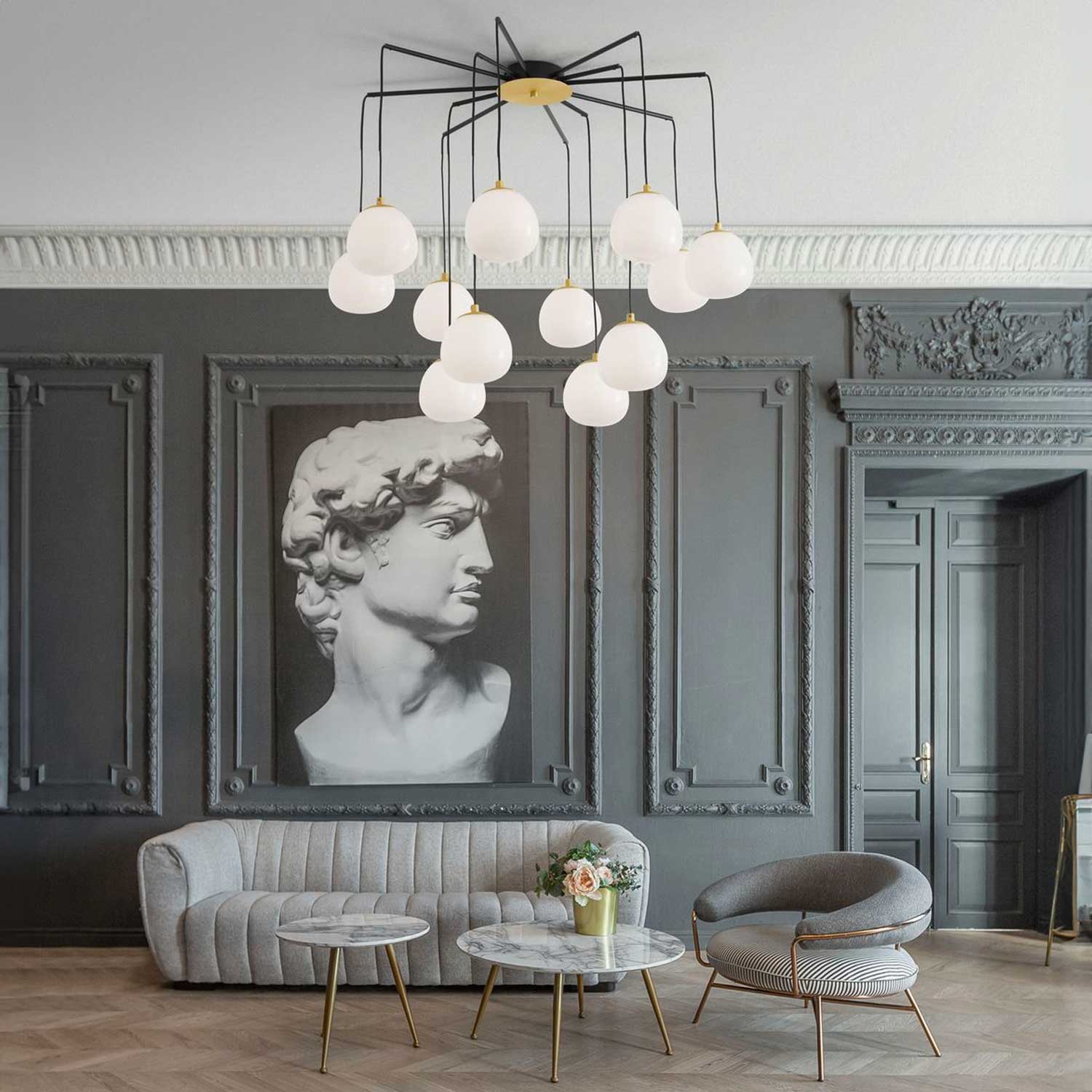 Szklana lampa wisząca Nova Luce The Egg G9