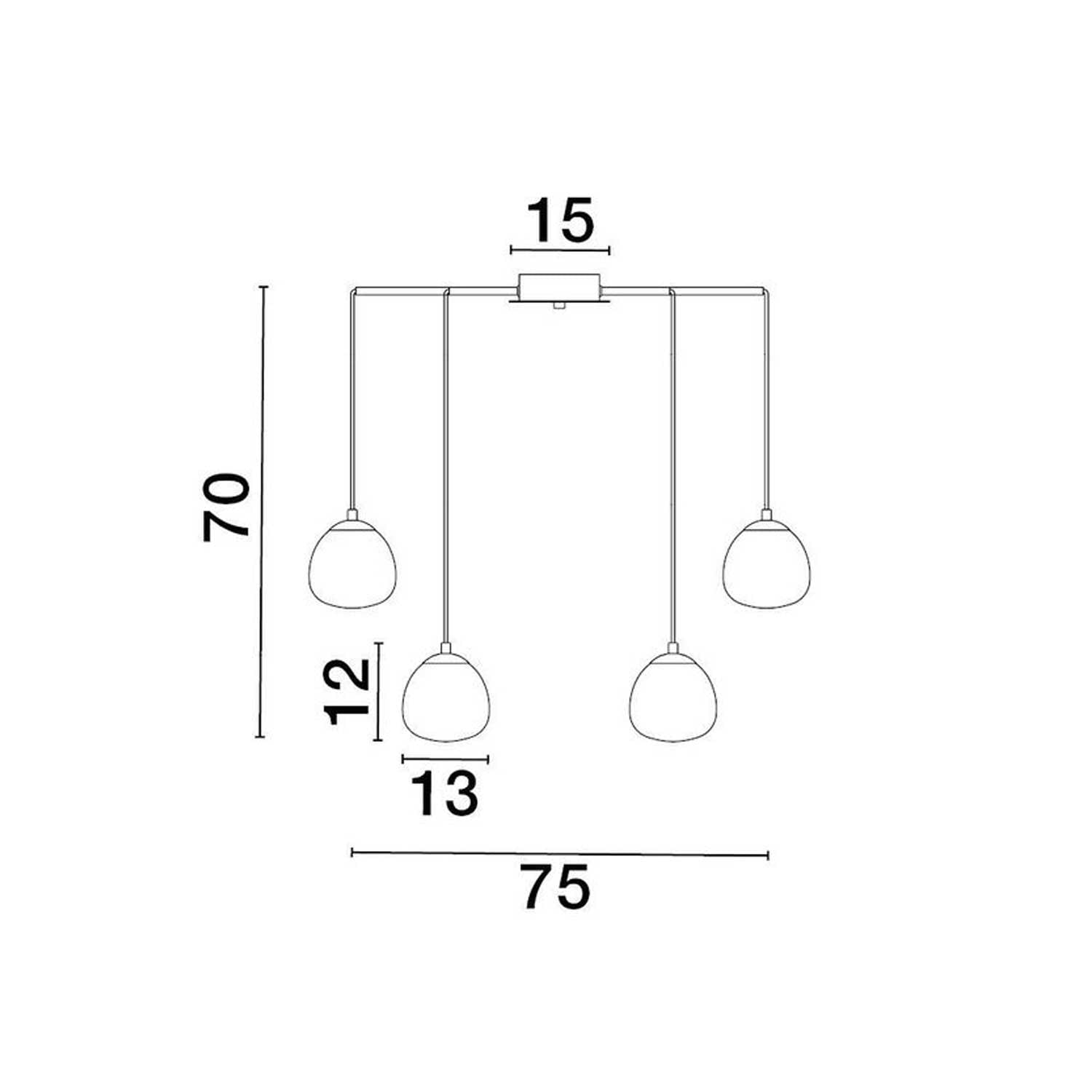 Szklana lampa wisząca Nova Luce The Egg G9