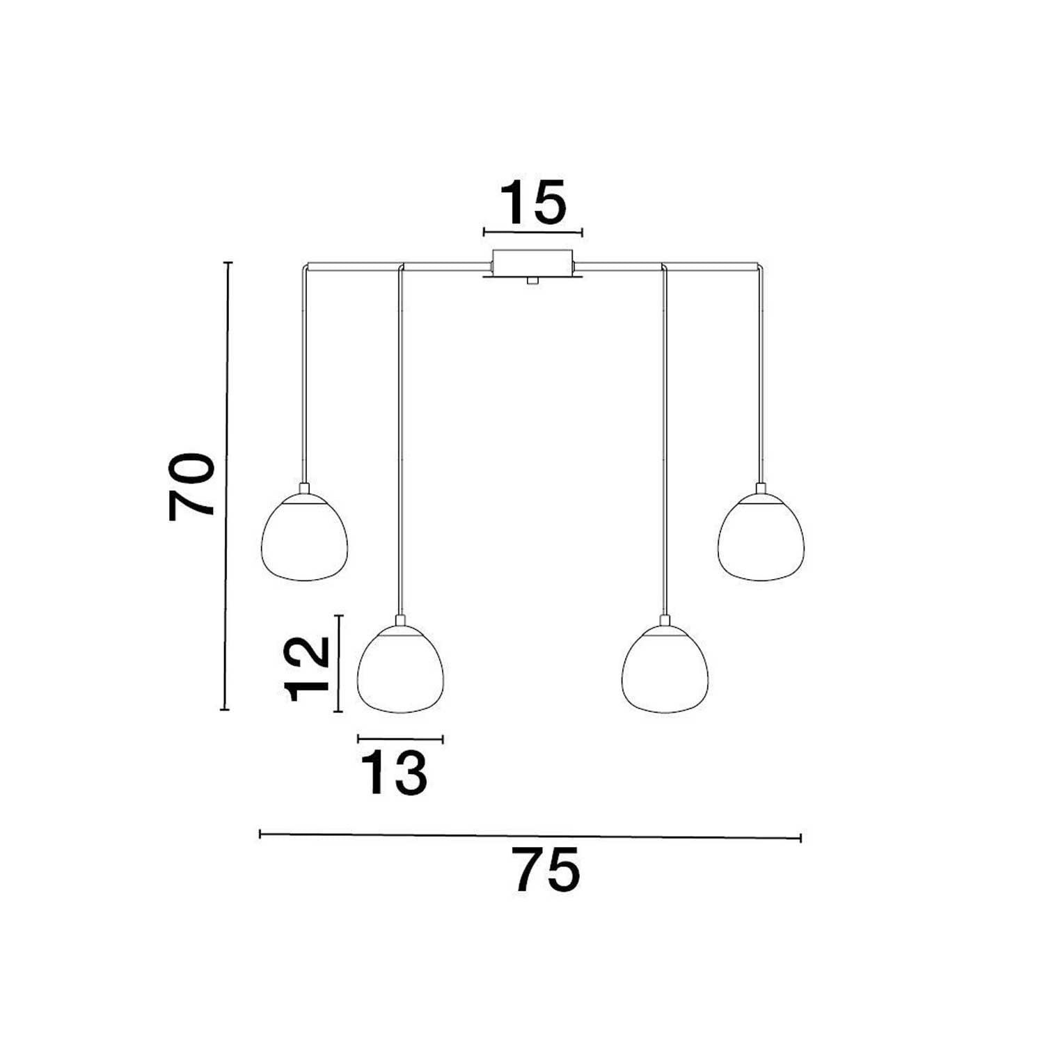 Szklana lampa wisząca Nova Luce The Egg G9
